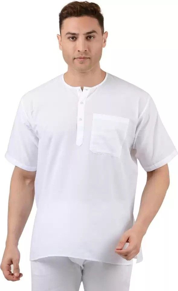 fashtastic Men Solid Pure Cotton Straight Kurta-picture-38