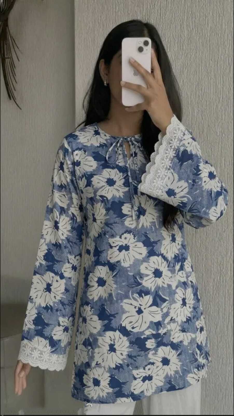 Floral Print Pure Cotton Straight Kurta for Women-image-20