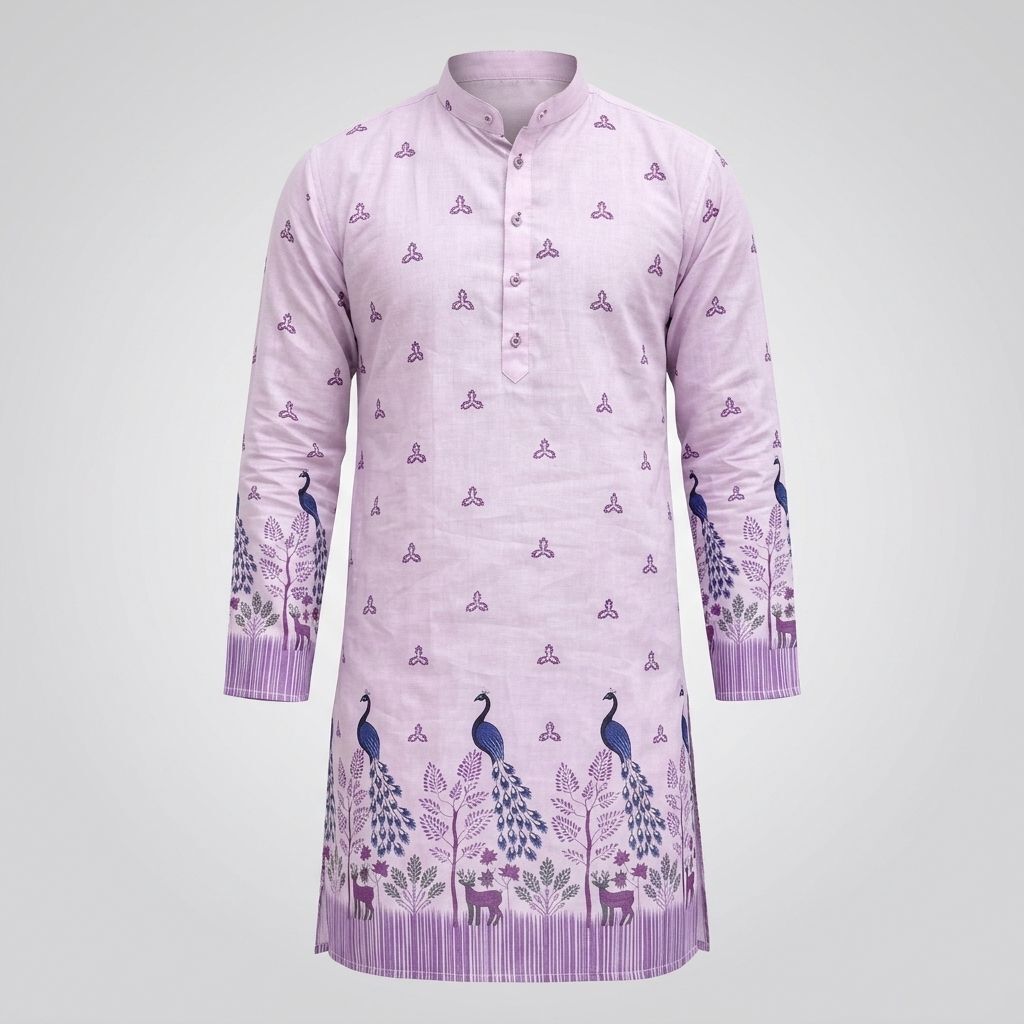 stylekurta Printed Cotton Blend Straight Kurta for Men-picture-27