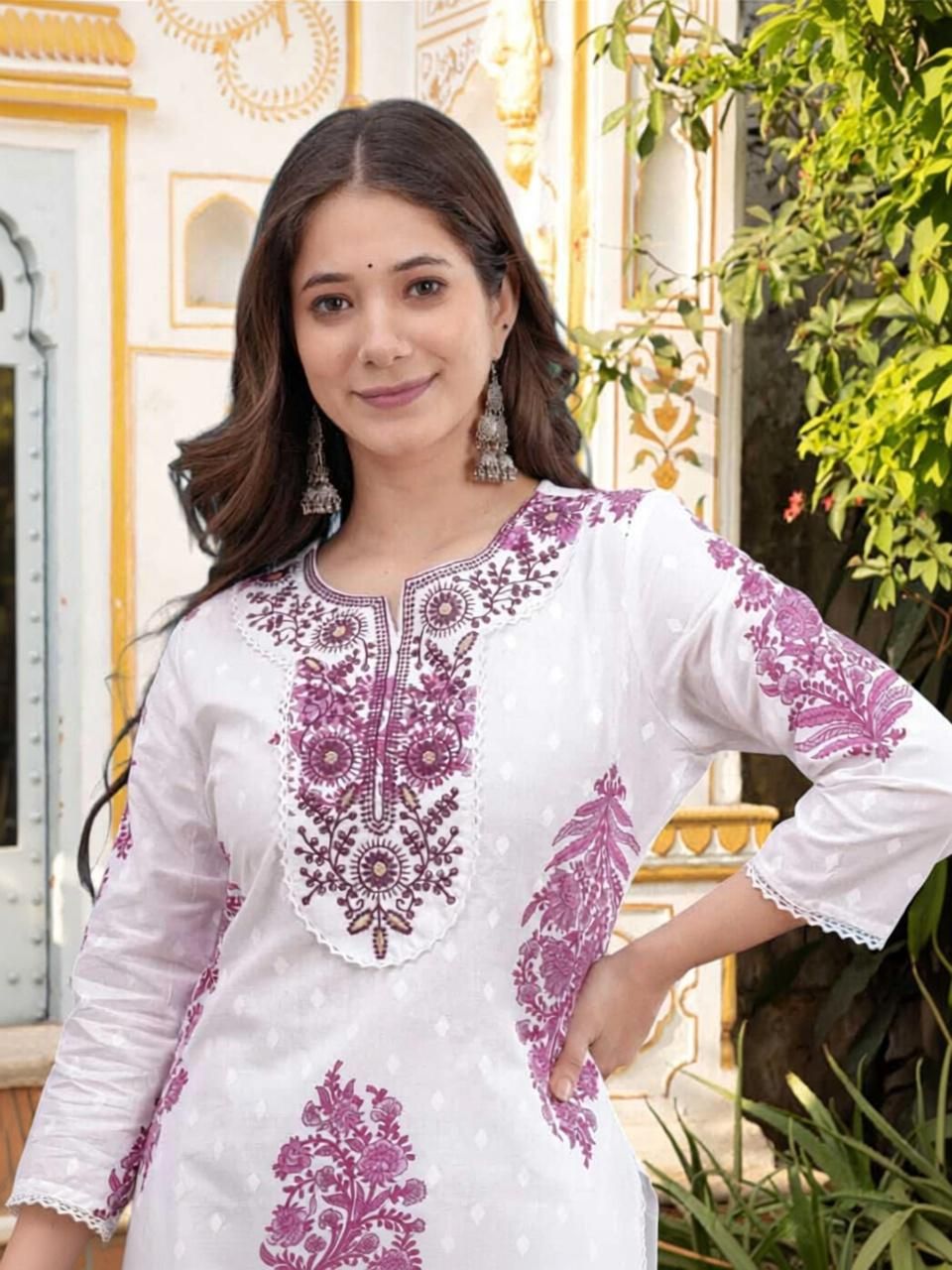 Women Printed Viscose Rayon Straight Kurta