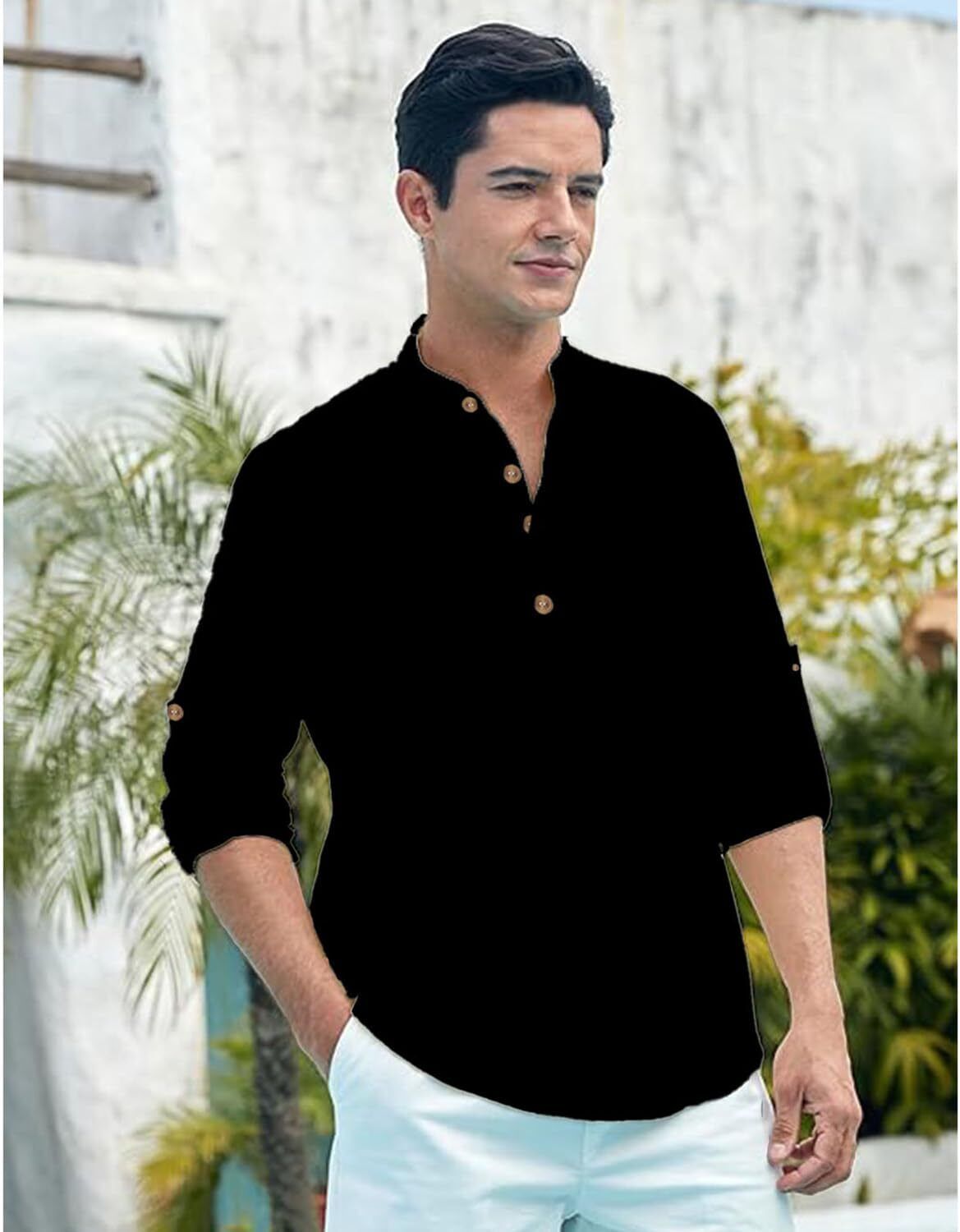 amritenterprise Solid Pure Cotton Straight Kurta for Men-picture-28