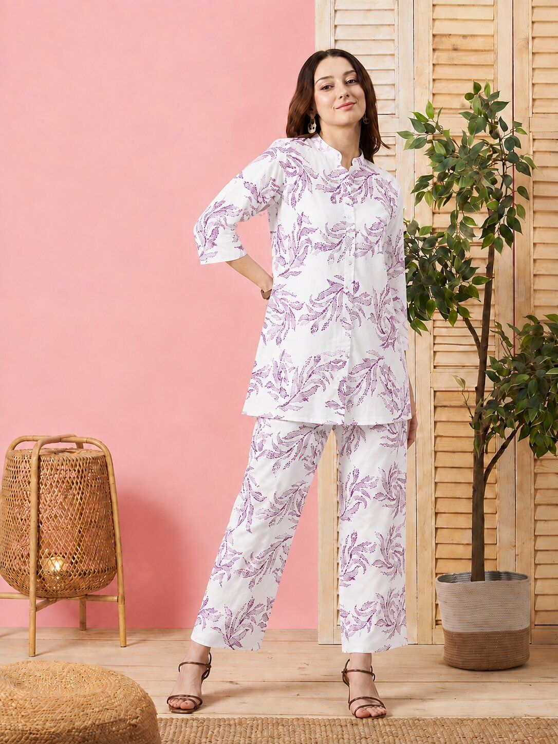 kiana house of fashion Pack of 2 Floral Print Cotton Blend Straight Kurta for Women-picture-11