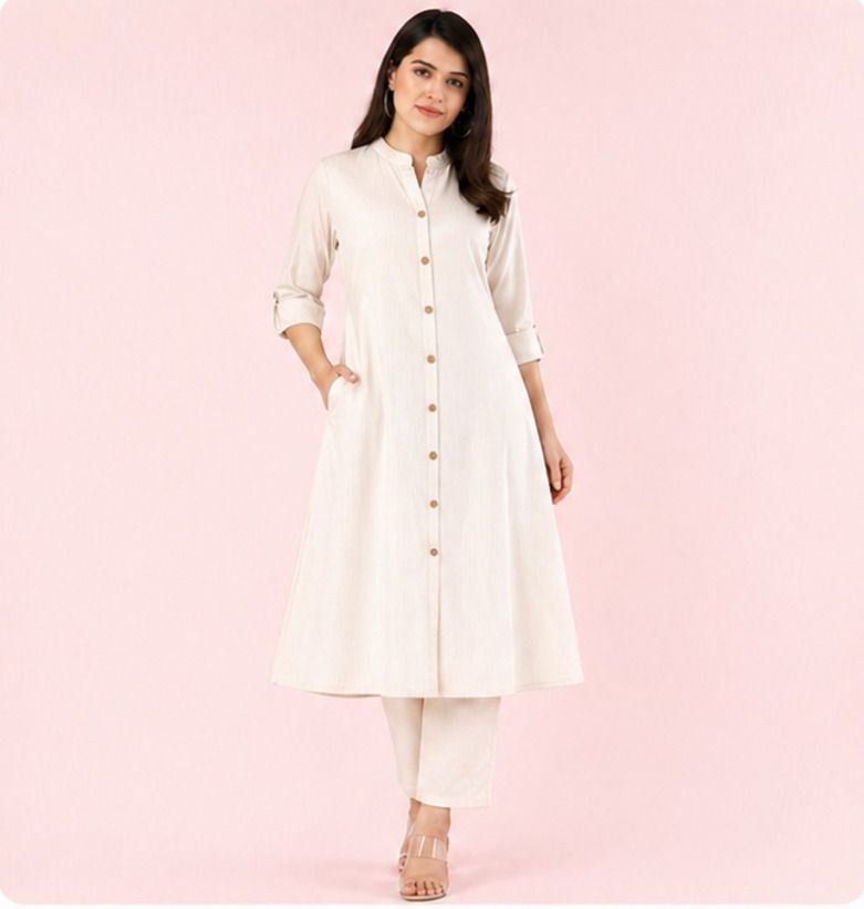 Pack of 2 Striped Pure Cotton Straight Kurta for Women-image-11