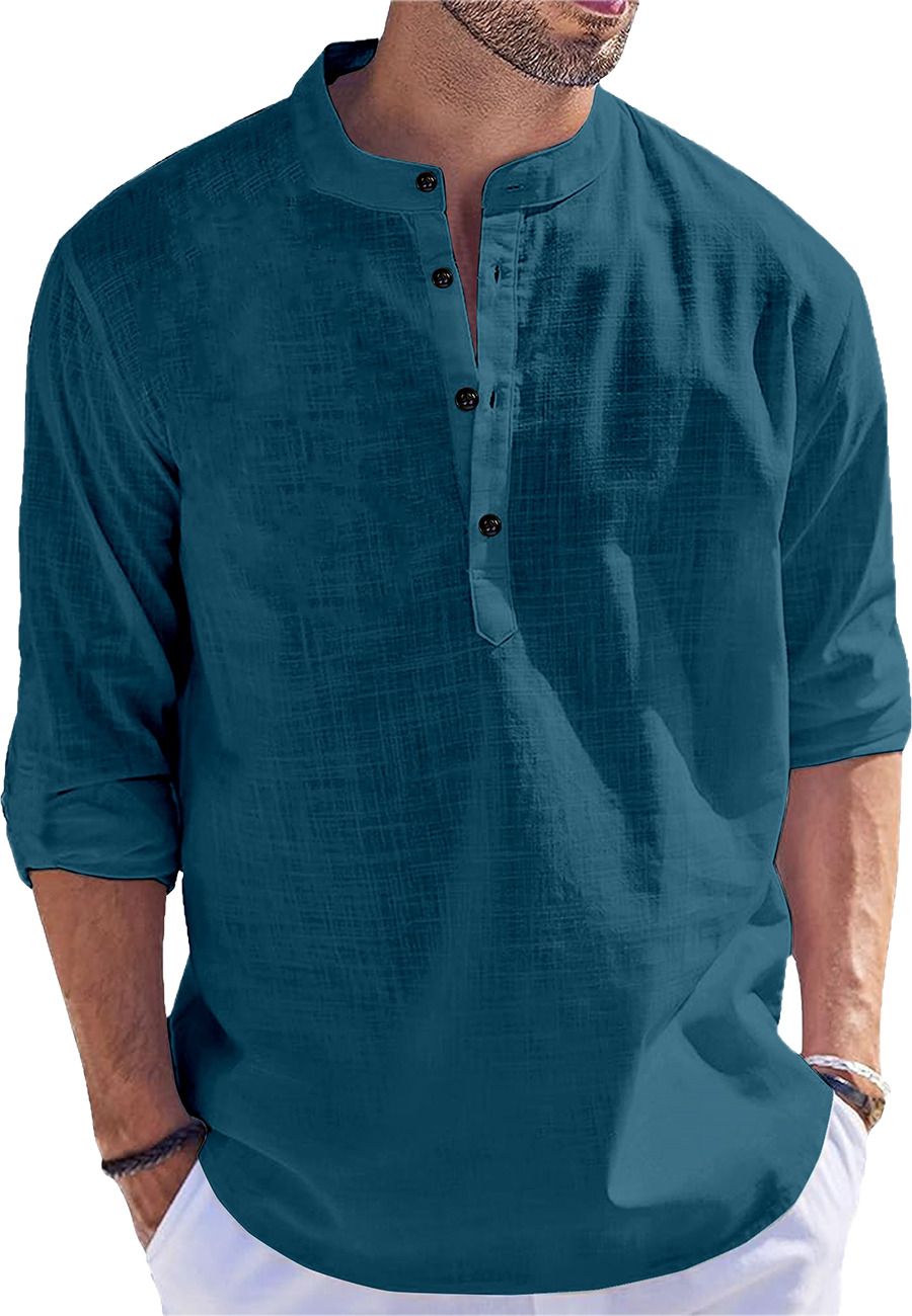 lirmo Solid Cotton Blend Straight Kurta for Men-picture-20