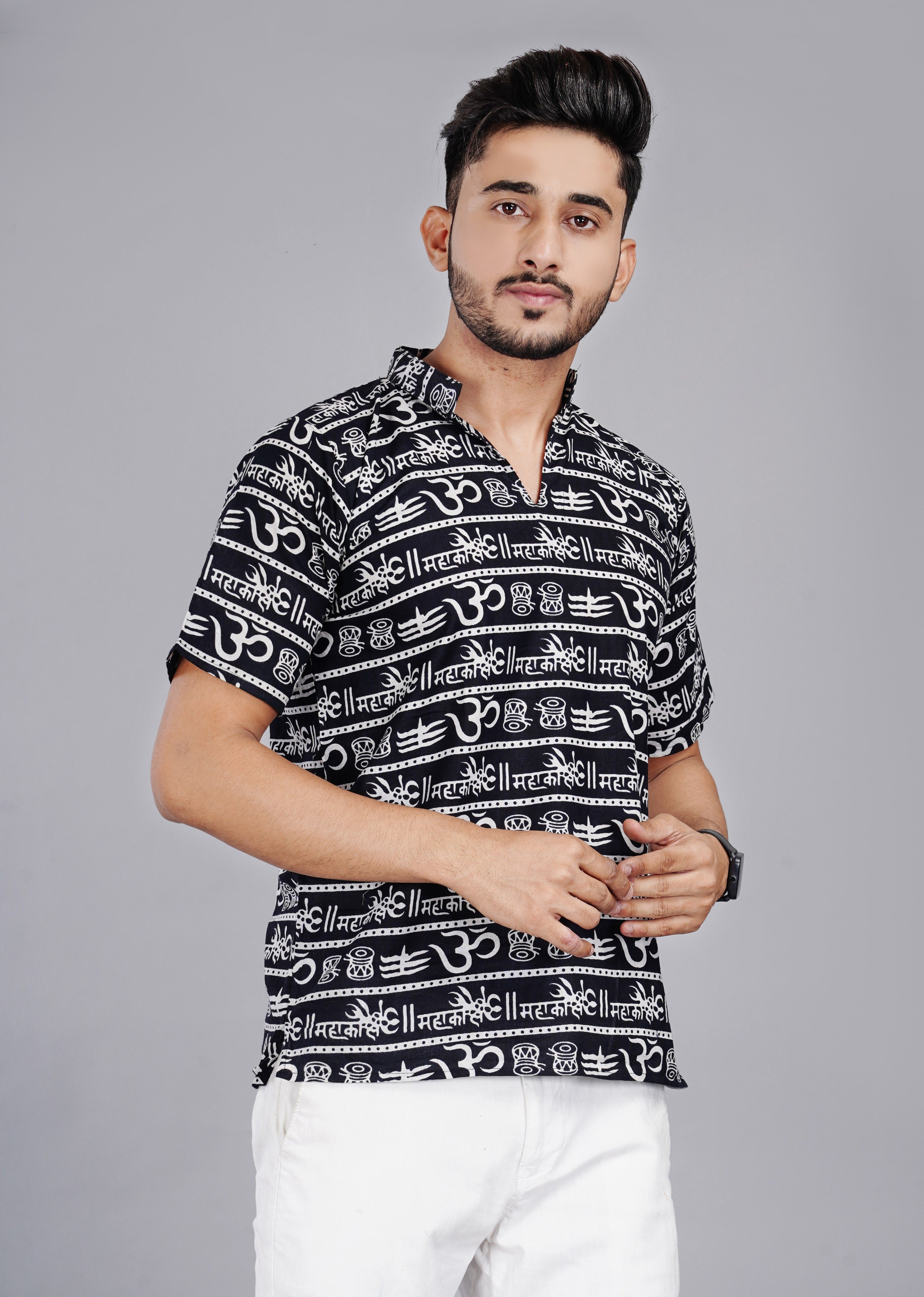 fab kalakriti Men Printed Cotton Blend Straight Kurta-picture-14