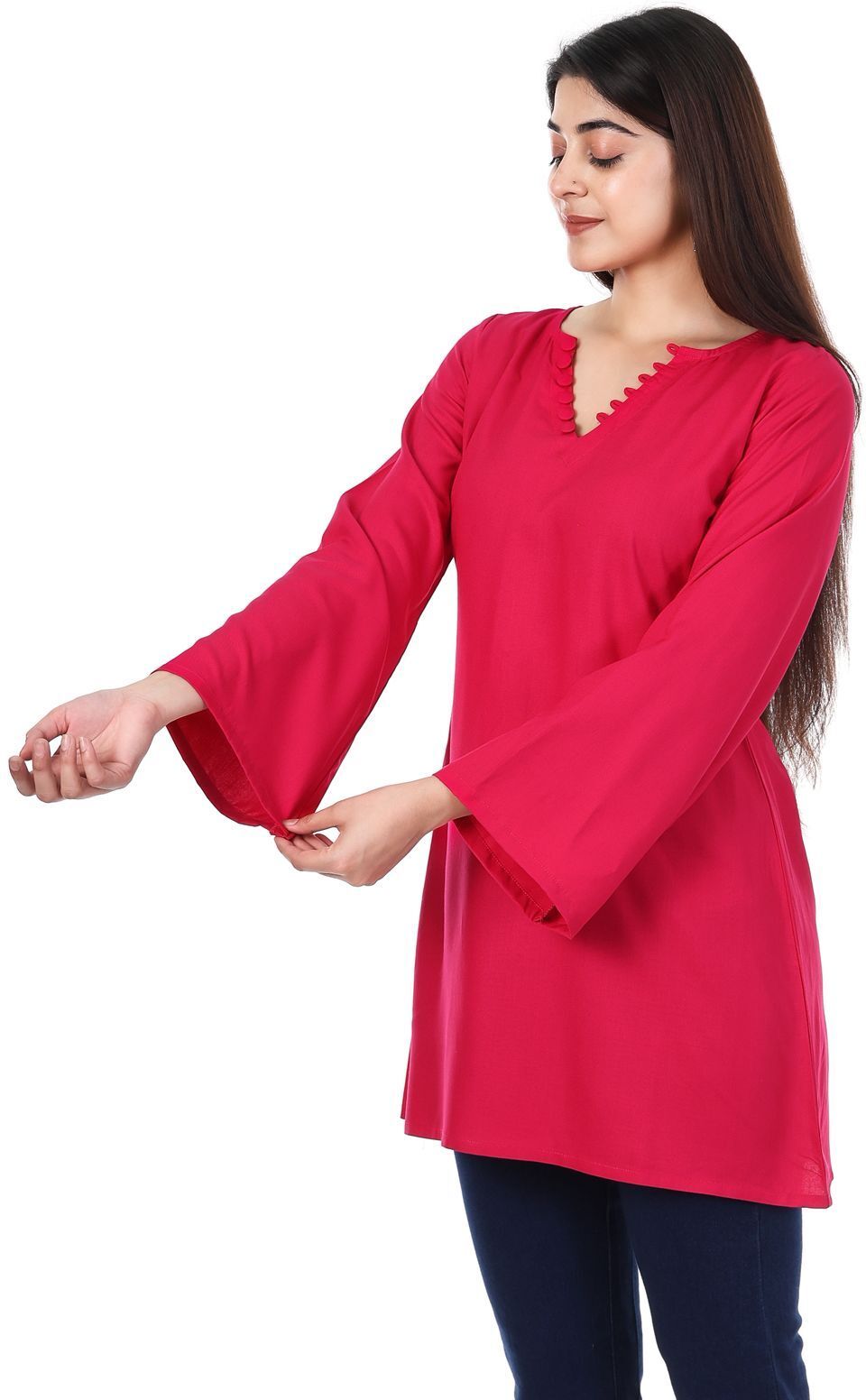 aara Solid Cotton Rayon Straight Kurta for Women-picture-27