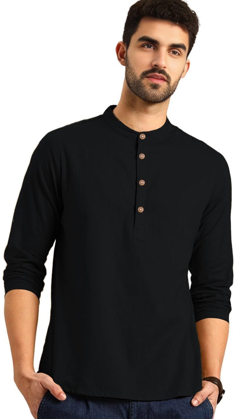 amritenterprise Solid Pure Cotton Straight Kurta for Men-picture-36