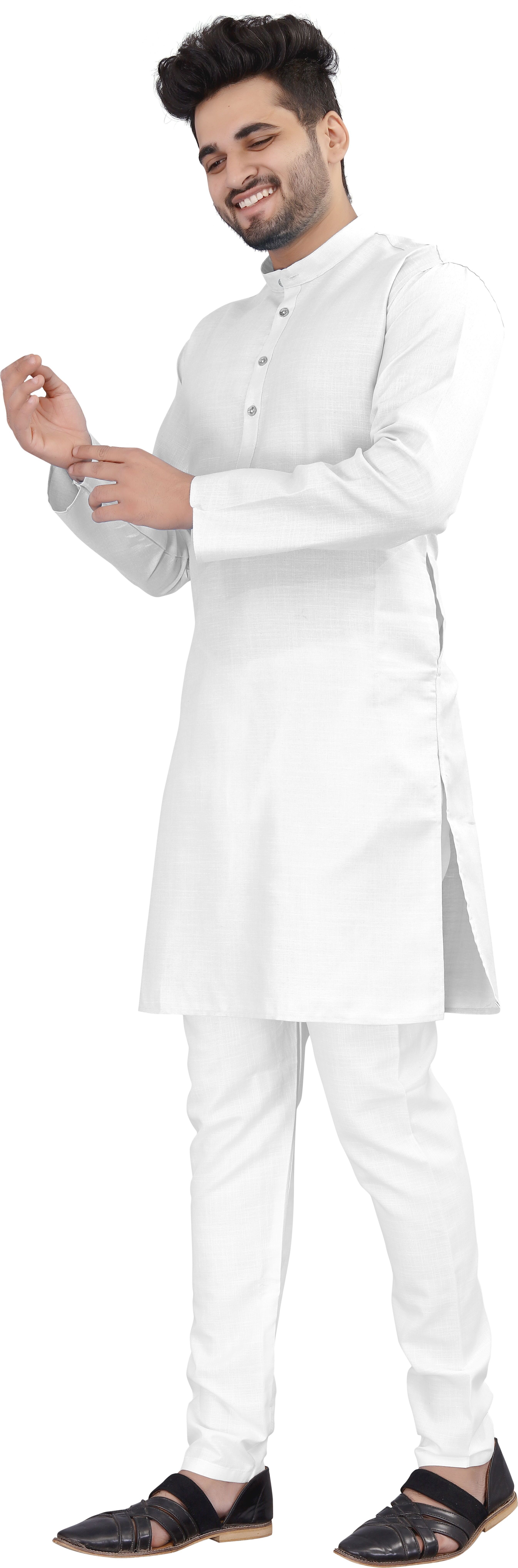 zonoro Men Solid Cotton Blend Straight Kurta-picture-13