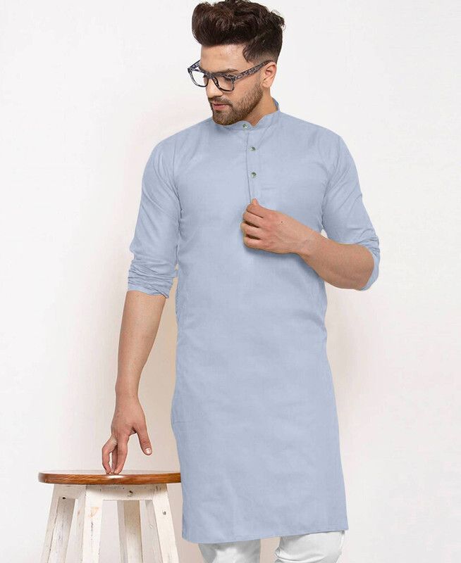 suffy creation Men Solid Pure Cotton Straight Kurta-picture-19