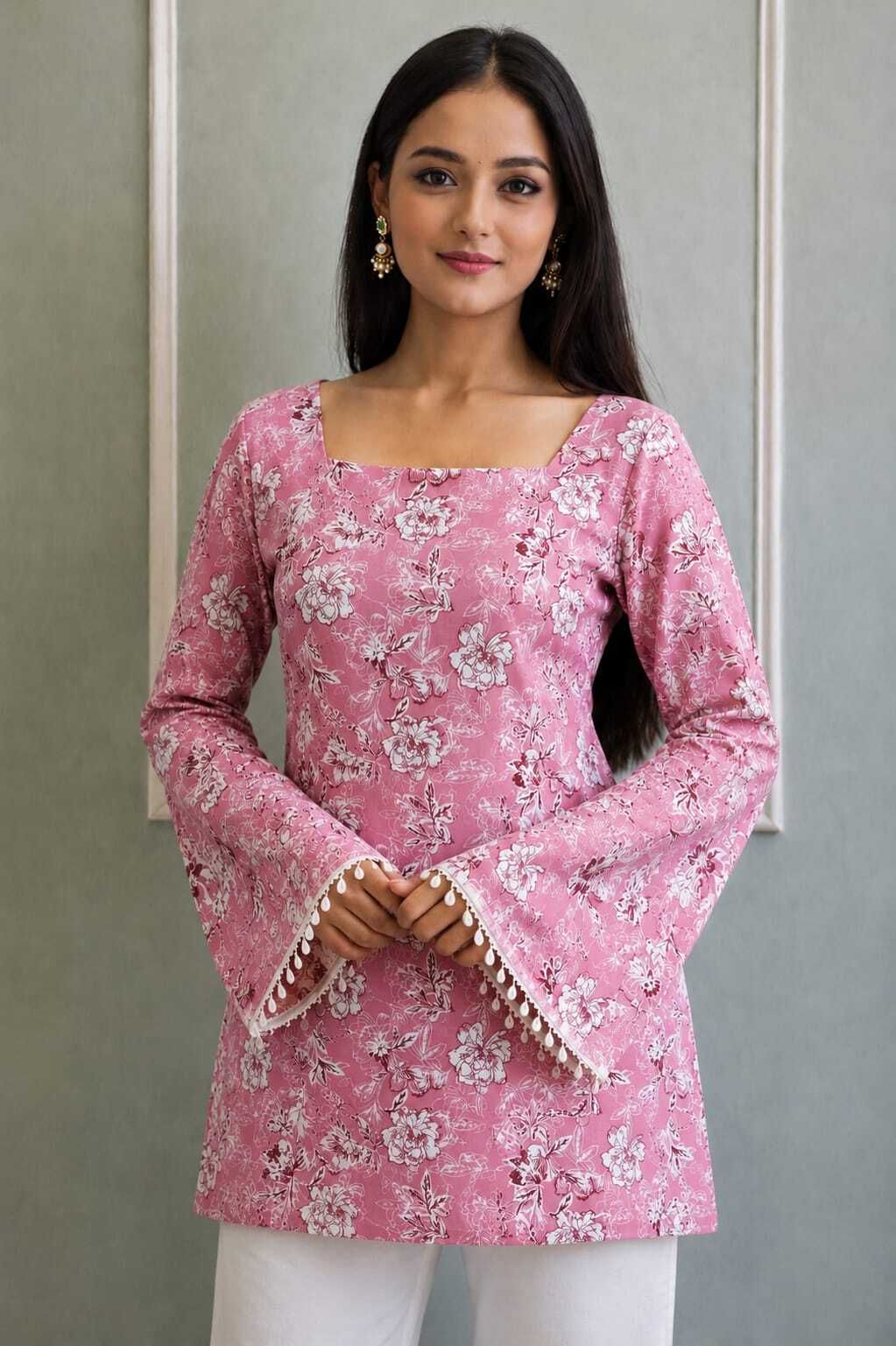 anadiya Women Floral Print Pure Cotton A-line Kurta-picture-35
