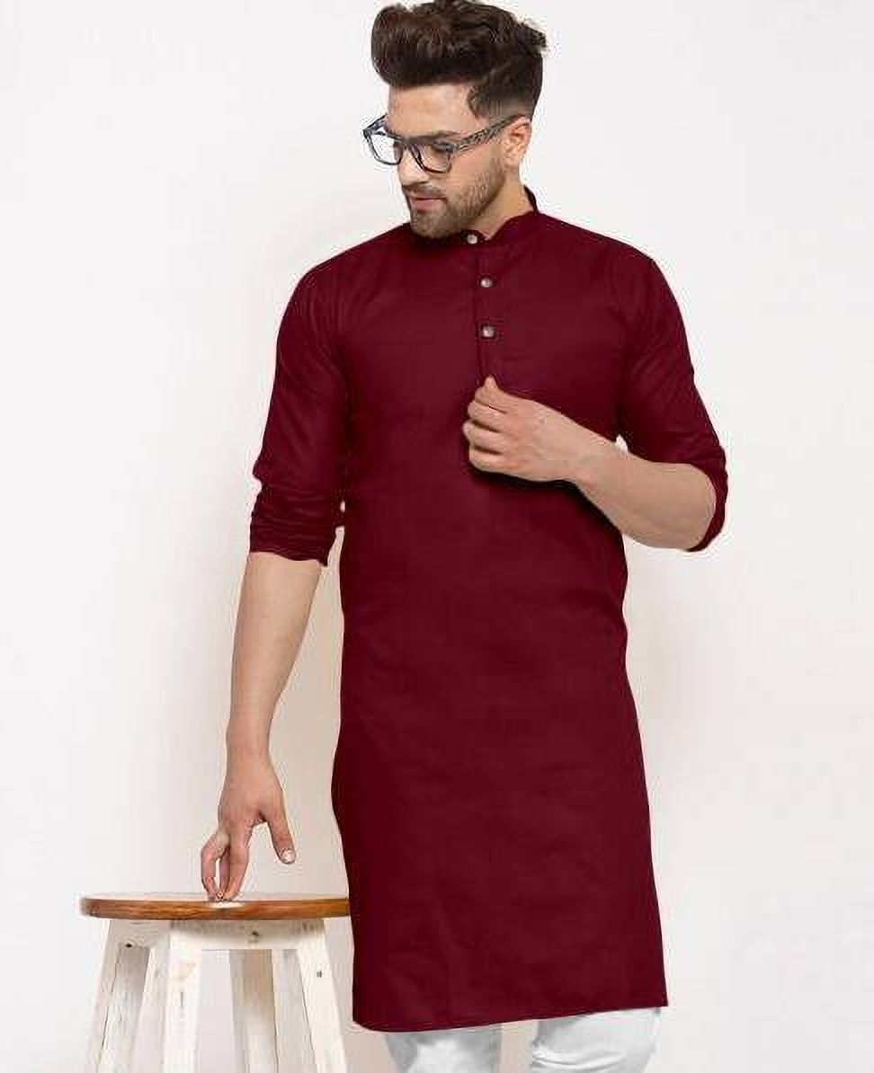 cochico enterprise Men Solid Pure Cotton Straight Kurta-picture-19