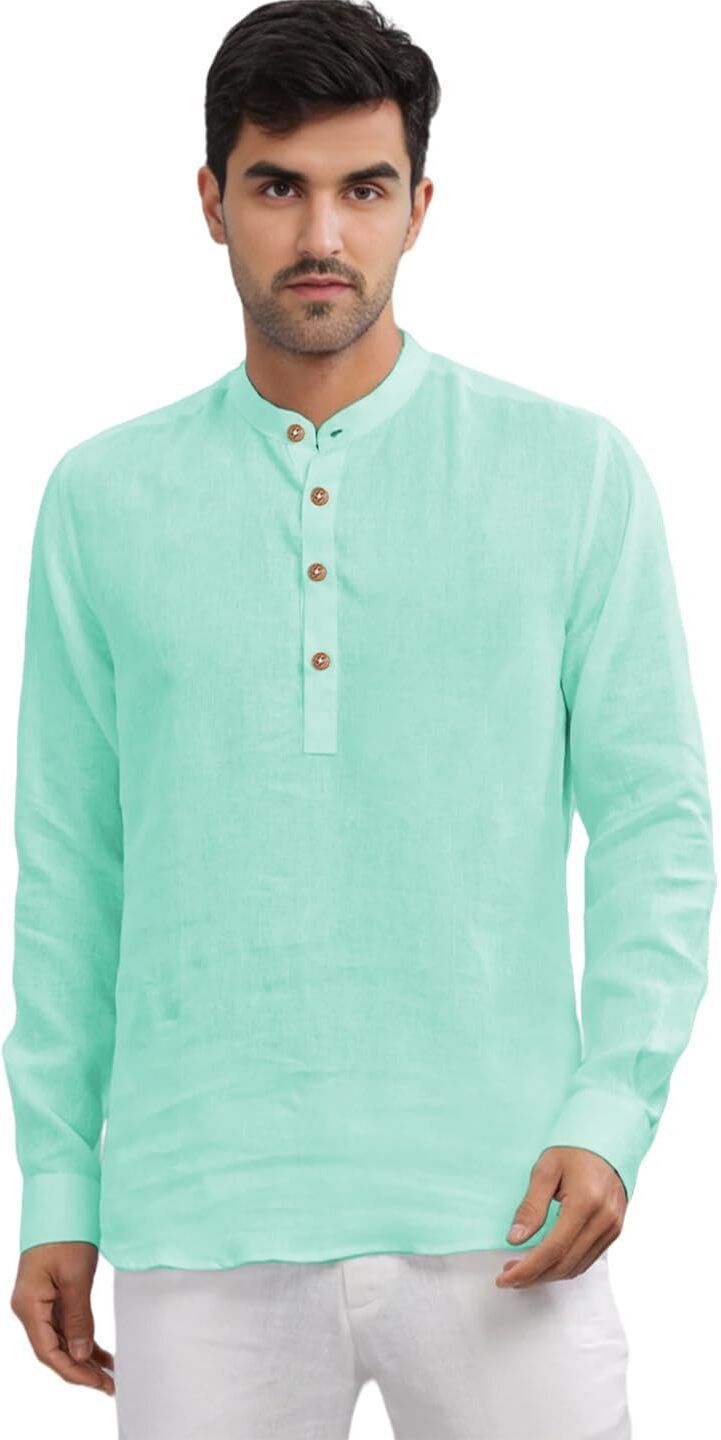 amritenterprise Solid Pure Cotton Straight Kurta for Men-picture-23