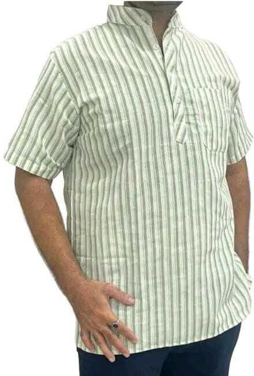 great ind fashion Men Striped Khadi Cotton A-line Kurta-picture-18