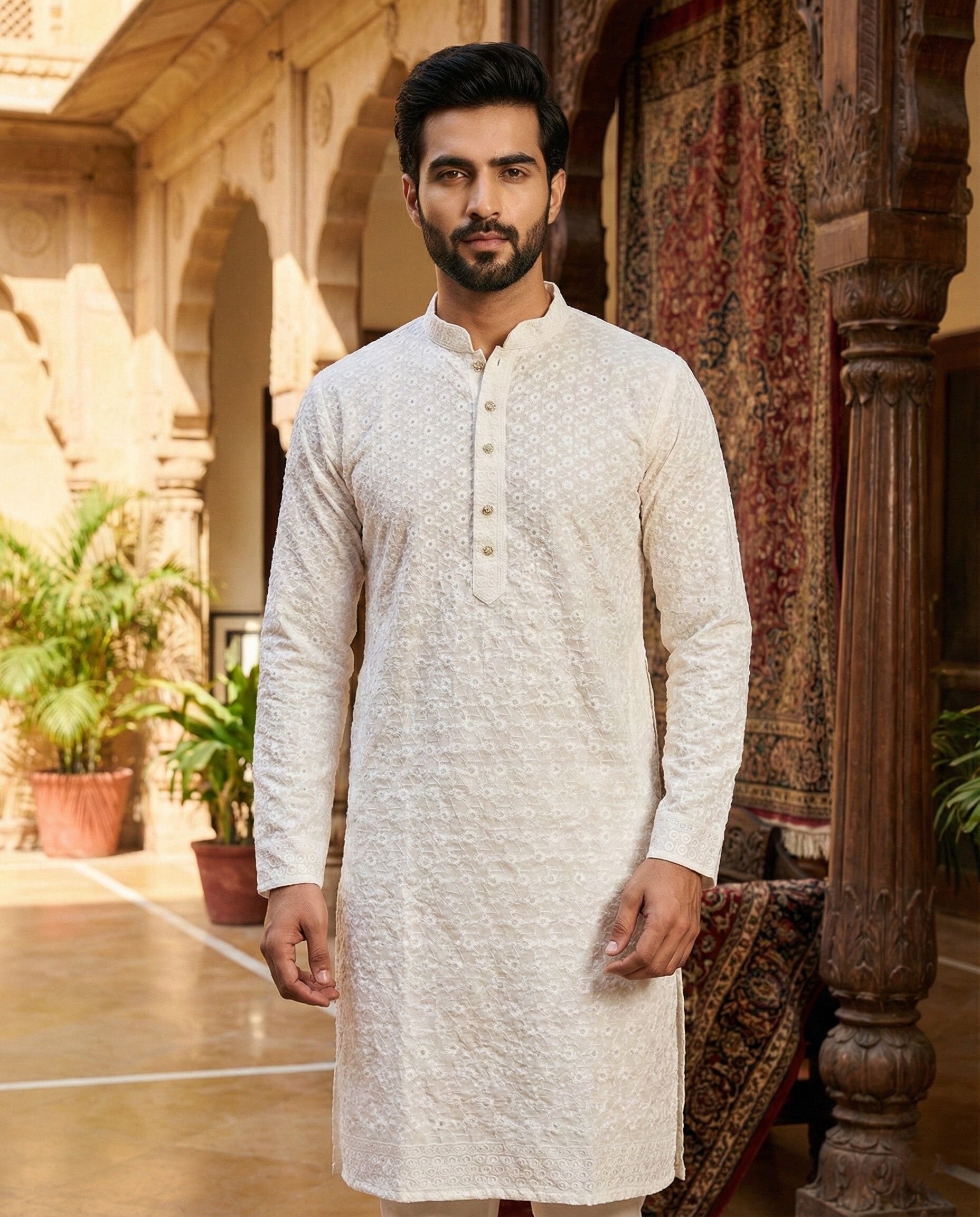 jilani traders Men Viscose Rayon Kurta Pyjama Set-picture-24