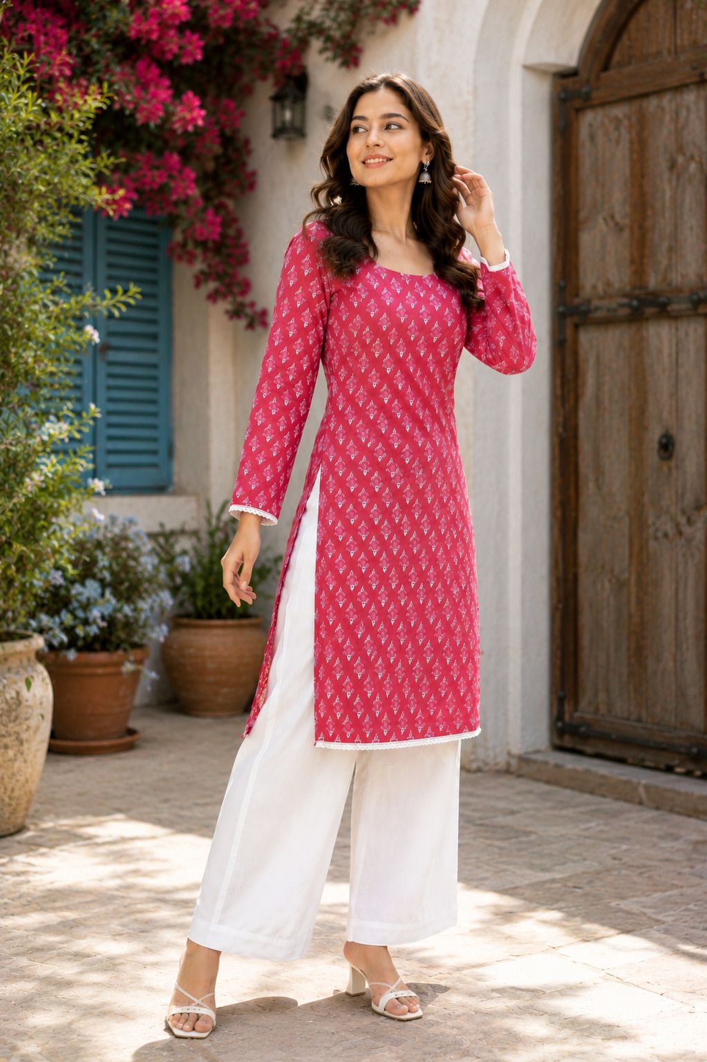 Printed Pure Cotton Straight Kurta for Women-image-37