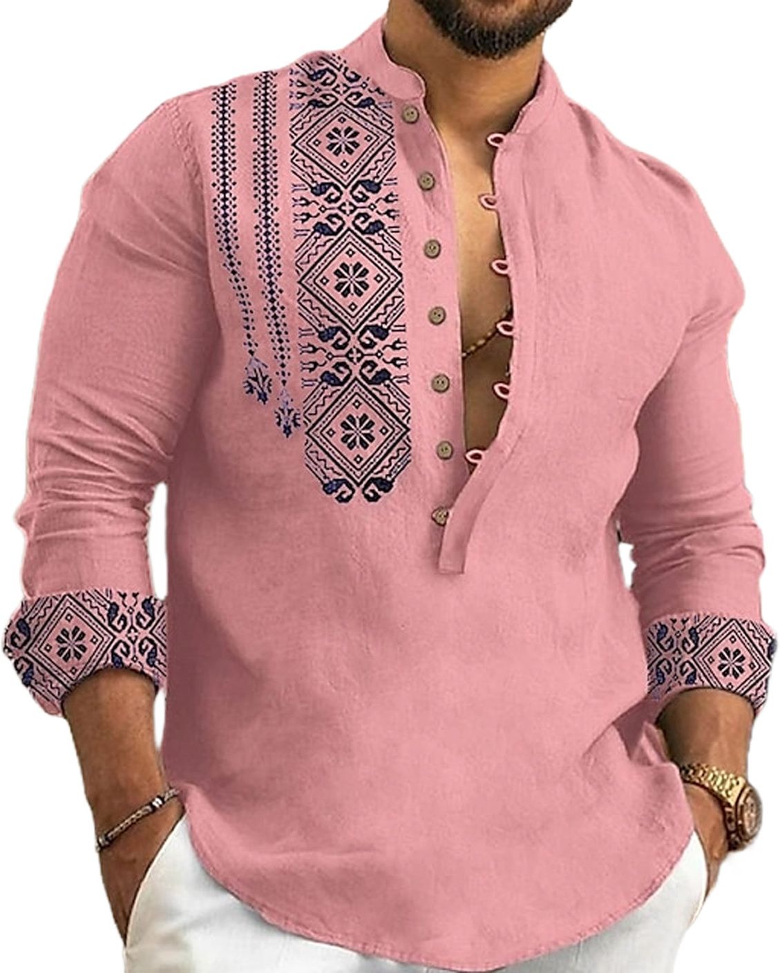 dimmy Men Printed Cotton Blend A-line Kurta-picture-19