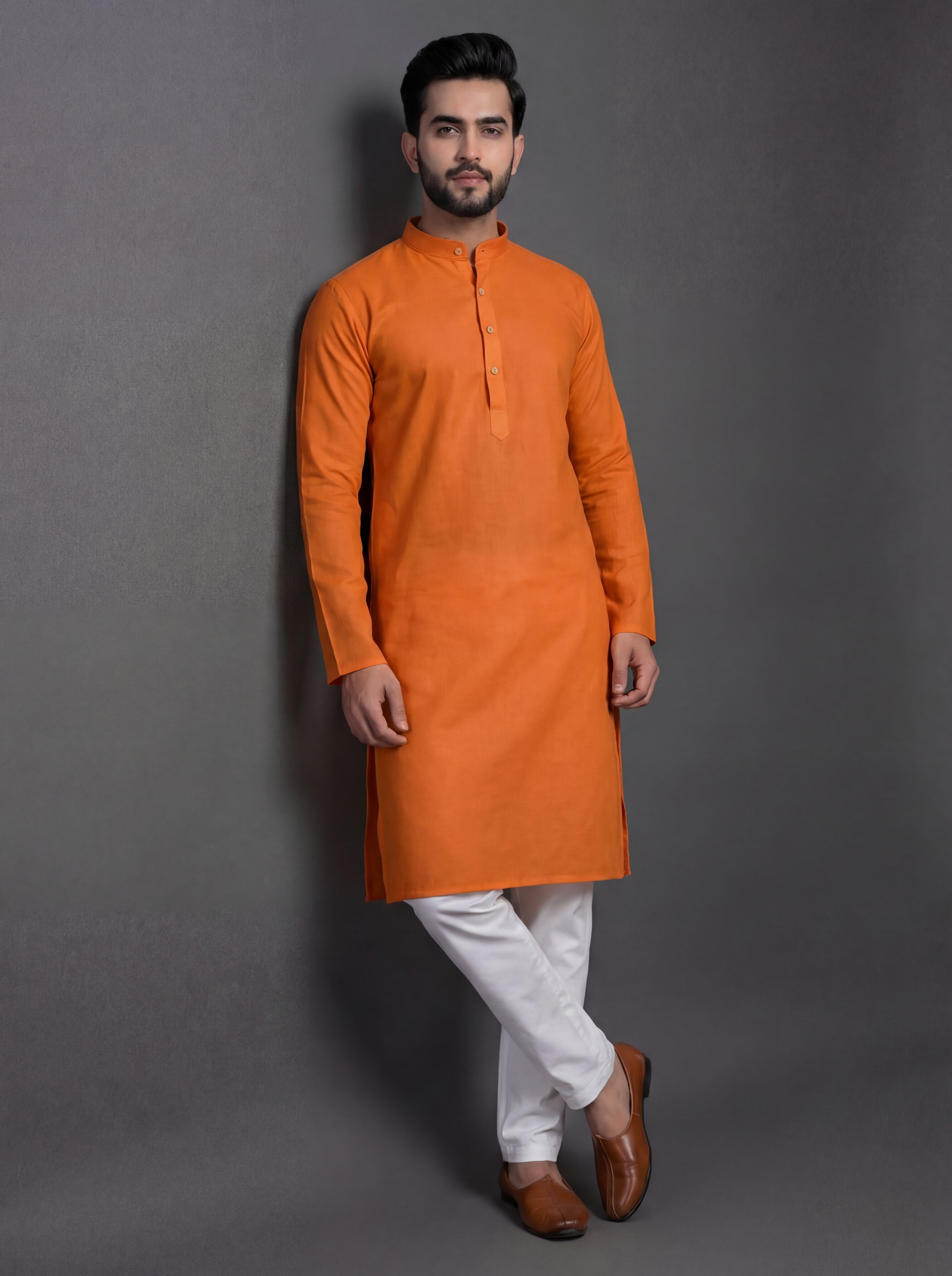 tibra collection Men Solid Cotton Blend Straight Kurta-picture-16
