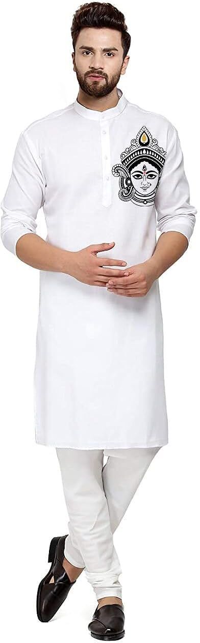 enmozz Men Printed Cotton Blend Straight Kurta-picture-9