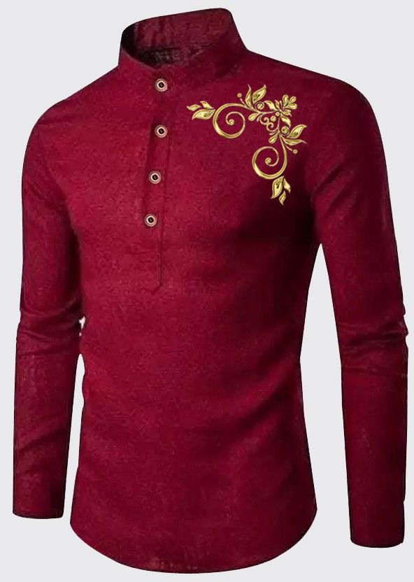 deemoon Men Printed Cotton Blend Straight Kurta-picture-10