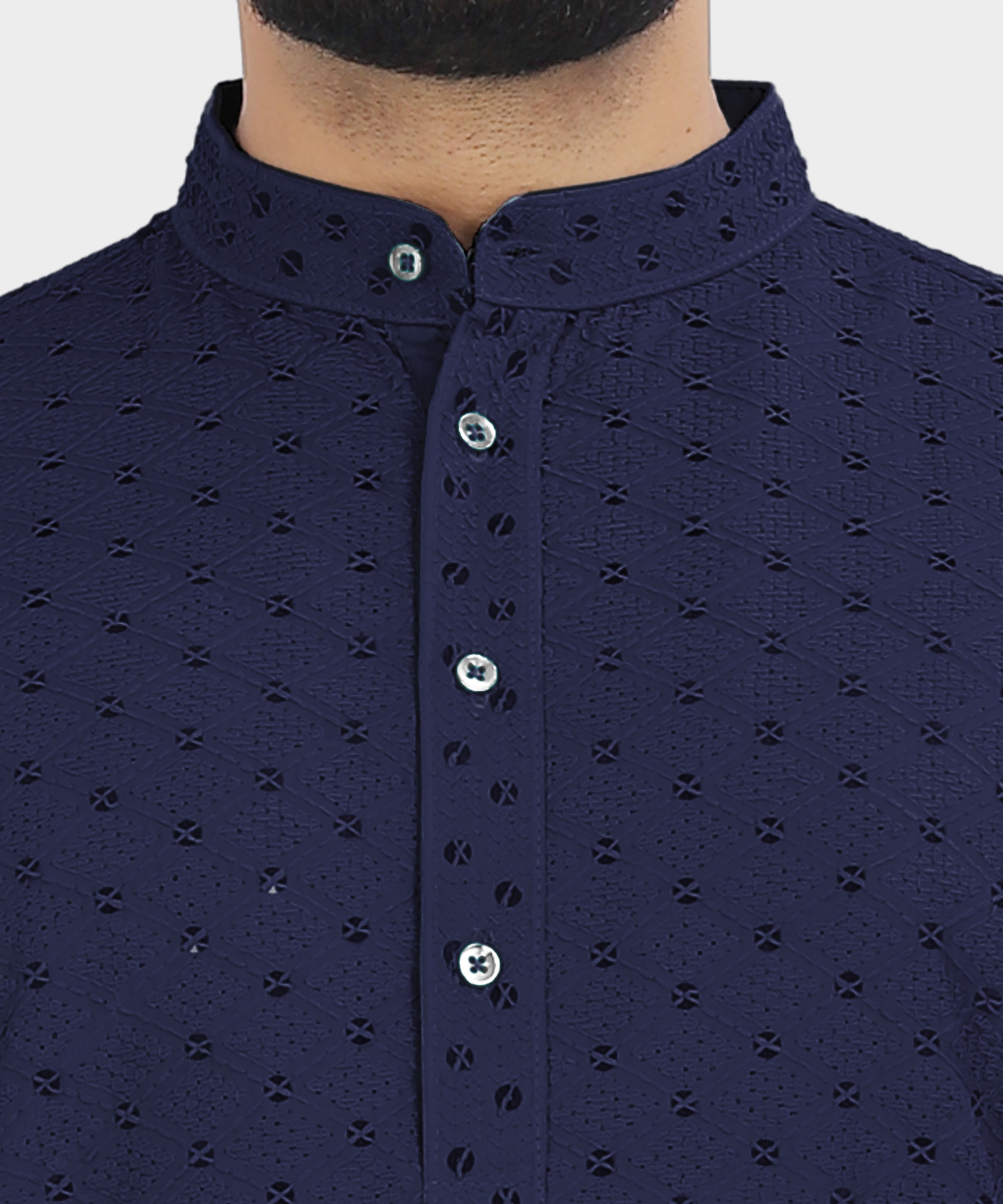 vebnor Men Self Design Jacquard Straight Kurta-picture-34