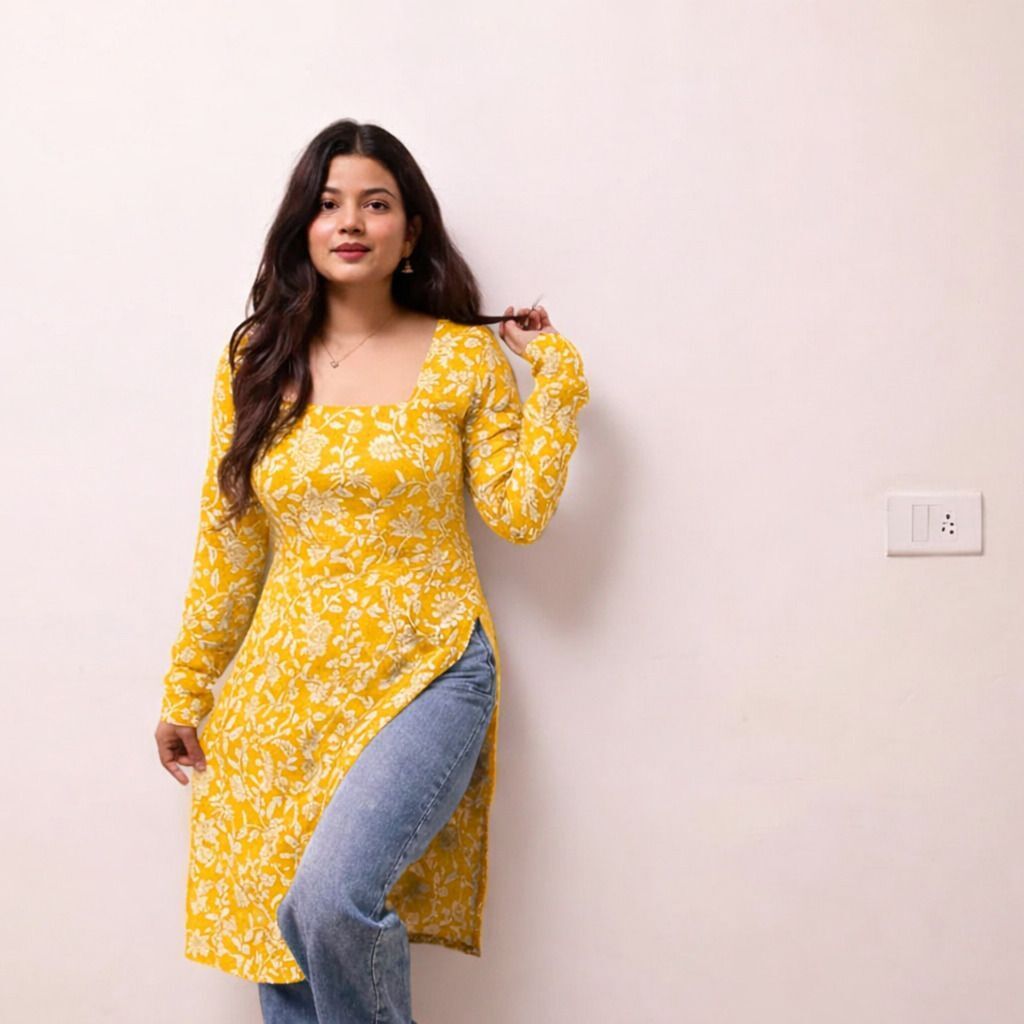Women Floral Print Viscose Rayon Straight Kurta-image-18