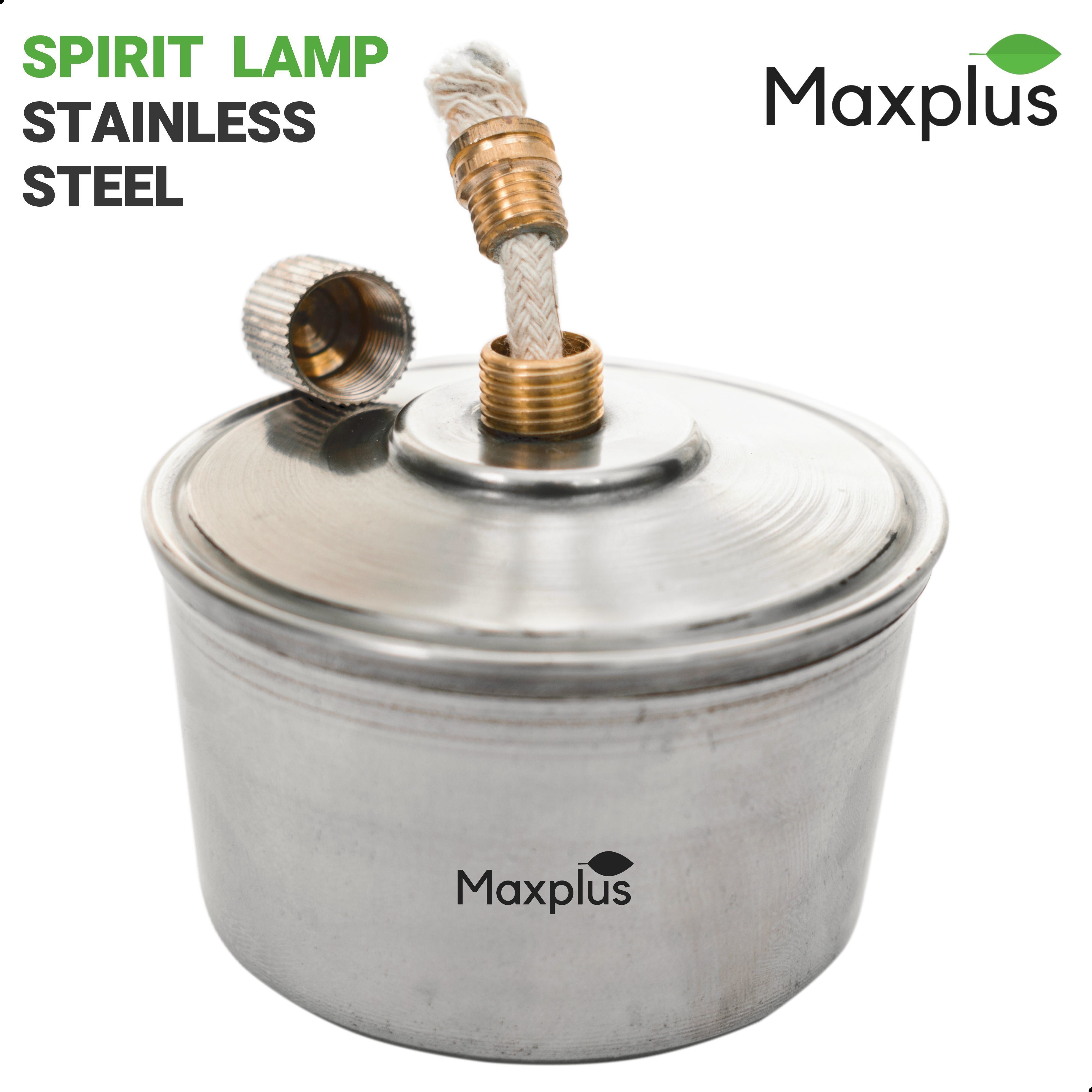 max plus | SPIRIT LAMP | Standard | Stainless Steel | High Gloss Finish | Laboratory Bunsen Burner-picture-16