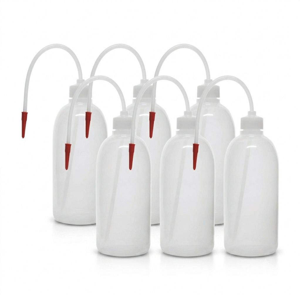 agjars Polypropylene Wash Bottle 1000ml set of 6 flexible Dropping tube for chemistry Laboratory Dropper Bottle-picture-26