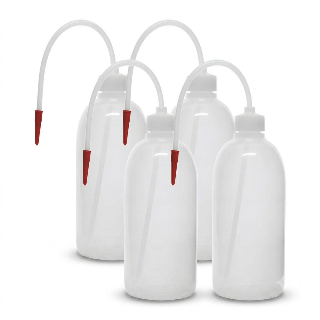 agjars Polypropylene Wash Bottle 1000ml set of 4 Flexible Dropping tube for chemistry Laboratory Dropper Bottle-picture-45