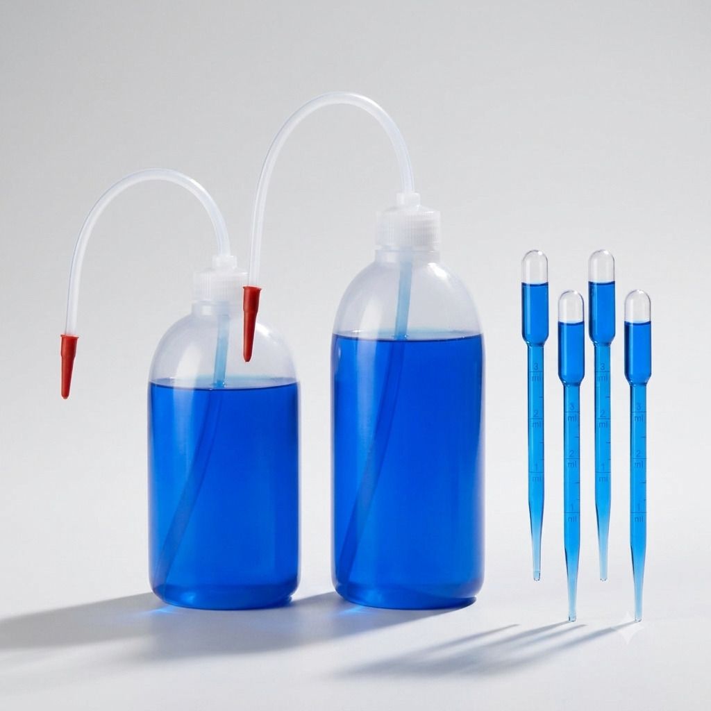 Polylab Wash Bottle 500ml,1000ml flexible tube with dropper 4pc for chemistry Laboratory Dropper Bottle-image-6