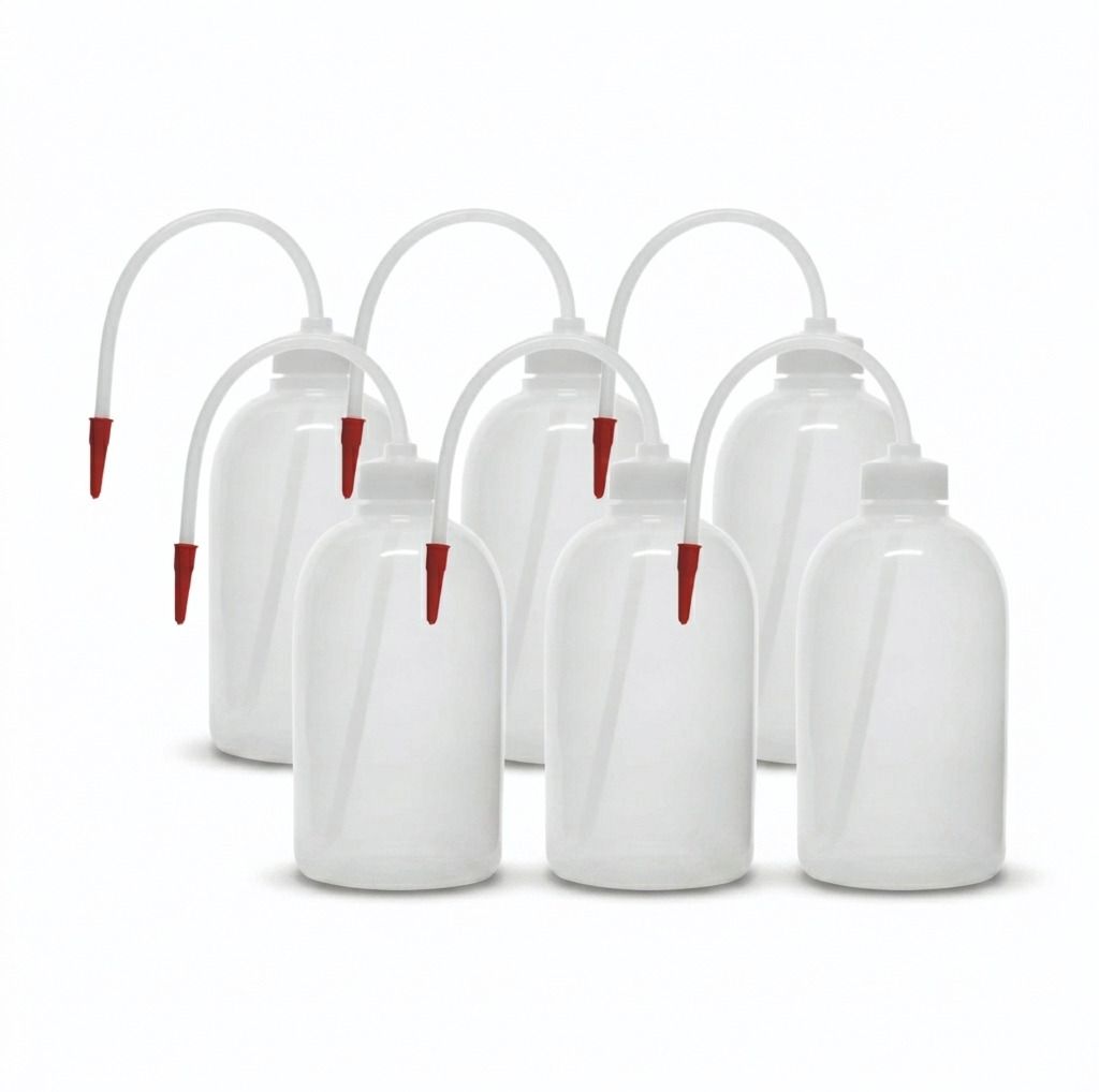 agjars Polypropylene Wash Bottle 500ml Set Of 6 flexible Dropping tube for chemistry Laboratory Dropper Bottle-picture-36