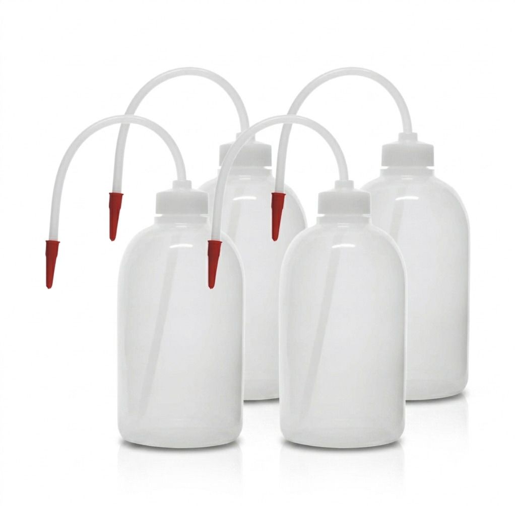 agjars Polypropylene Wash Bottle 500ml Set Of 4 flexible Dropping tube for chemistry Laboratory Dropper Bottle-picture-42