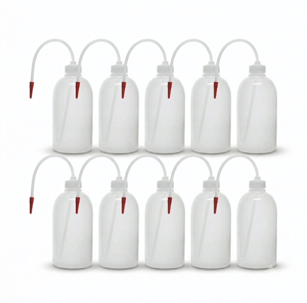 agjars Polypropylene Wash Bottle 250ml SET OF 10 flexible Dropping tube for chemistry Laboratory Dropper Bottle-picture-27
