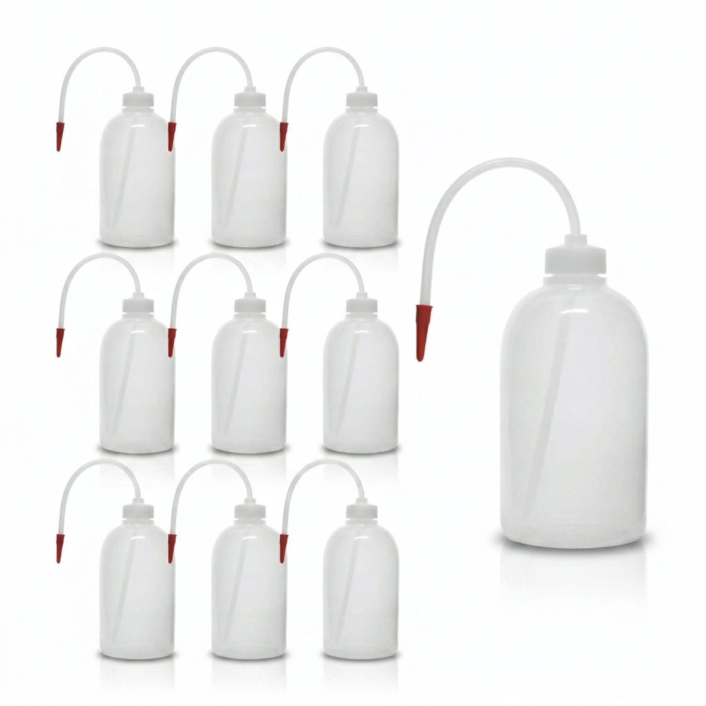 agjars Polypropylene Wash Bottle 500ml Set Of 10 flexible Dropping tube for chemistry Laboratory Dropper Bottle-picture-41