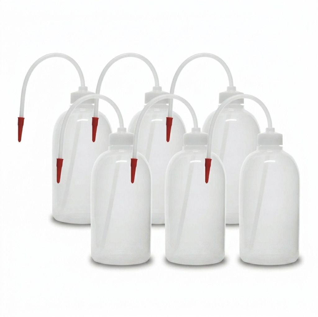 agjars Polypropylene Wash Bottle 250ml SET OF 6 flexible Dropping tube for chemistry Laboratory Dropper Bottle-picture-47