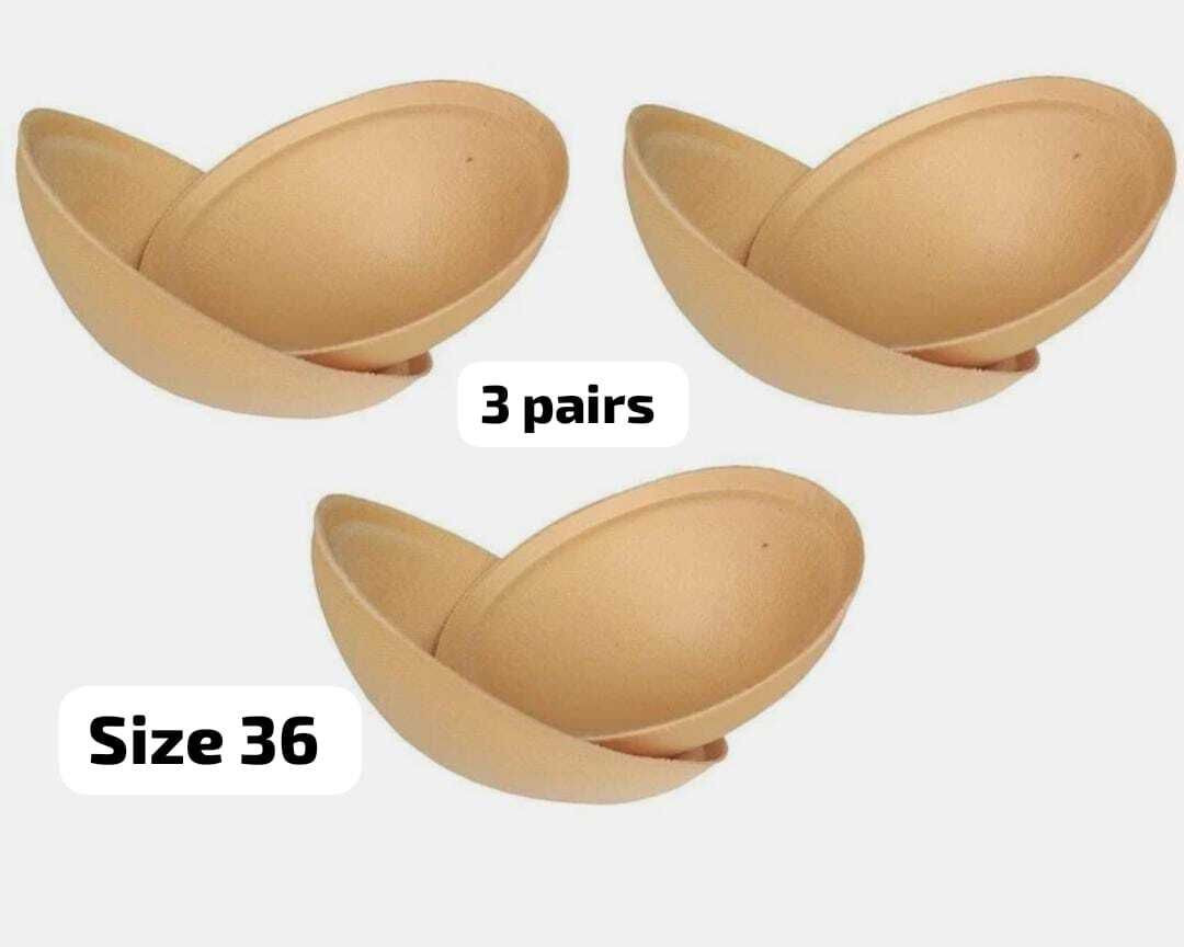 Bra Cups Pad for Women Round Cotton Cup Bra Pads Blouse Cups (3 Pairs) Women Lacrosse Chest Pad-image-14