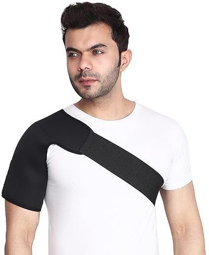 Adjustable Shoulder Support Brace Compression Sleeve Rotator Cuff Pain Relief Men, Women Lacrosse Shoulder Pad