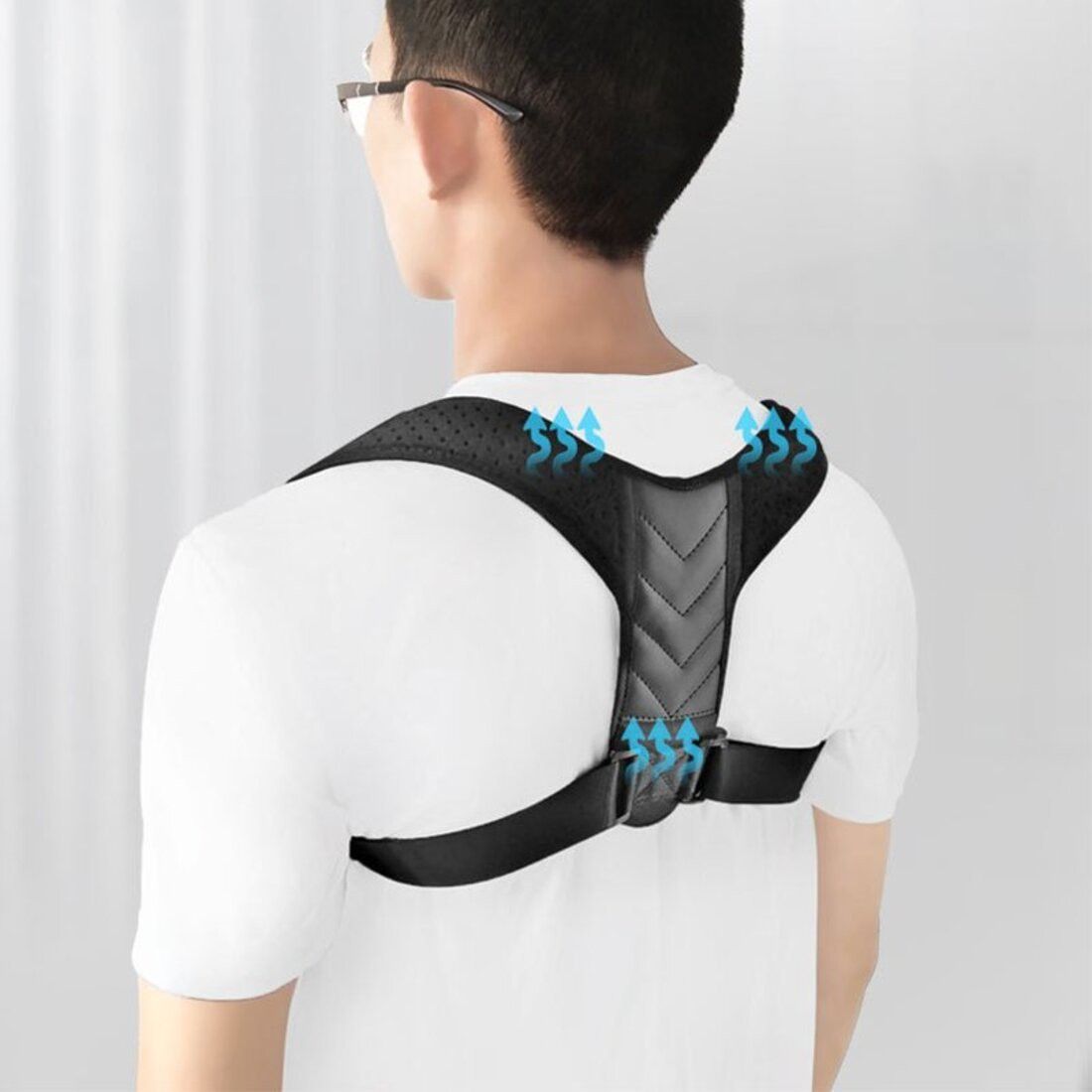 Brace Support Belt Adjustable Spine Back Lumbar Posture Shoulder Back Blet (s) Boys, Girls, Men, Women Lacrosse Shoulder Pad