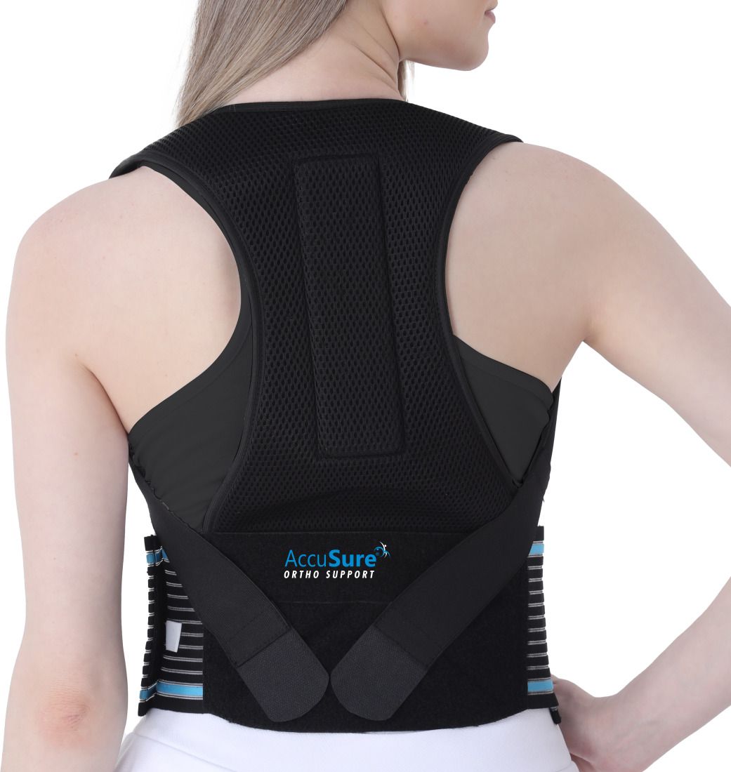 Posture Corrector Belt | Back & Shoulder Support | Fit for S/M/L Sizes Men Lacrosse Shoulder Pad-image-29