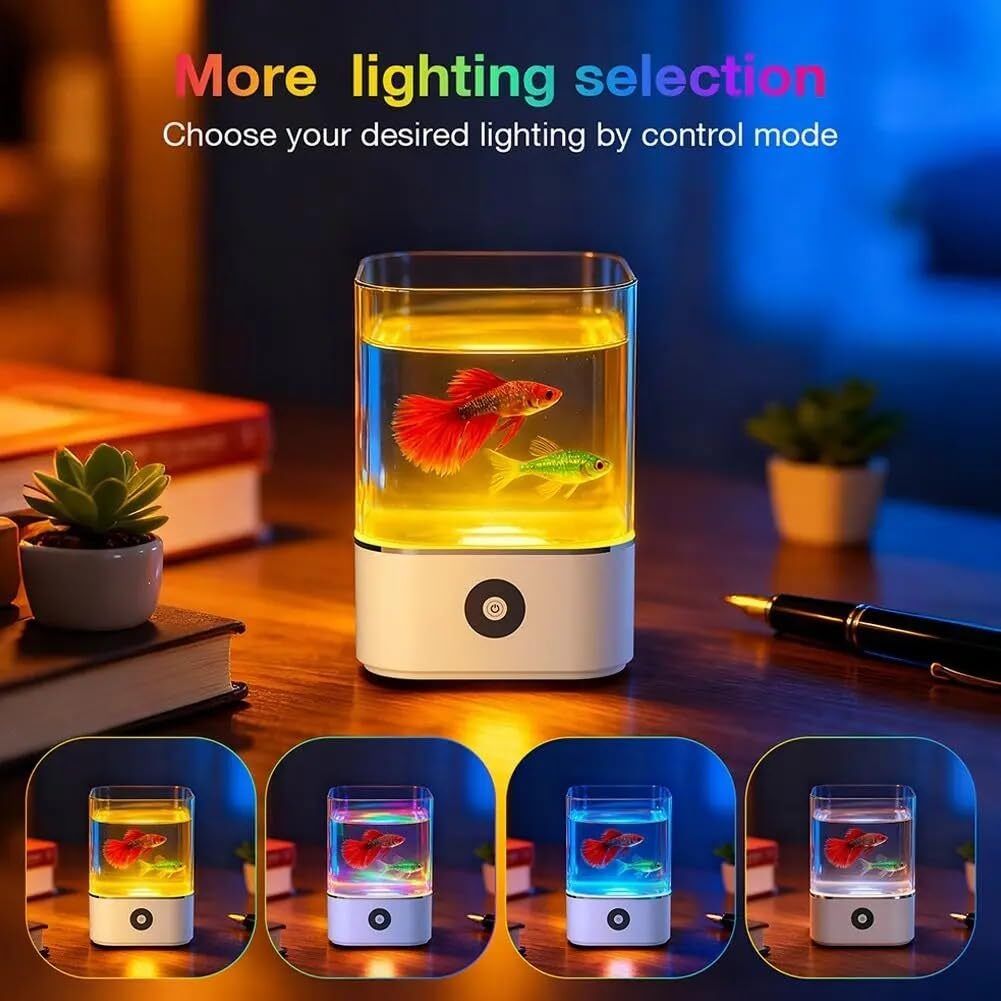 Aquarium Night Light With Touch Control Color-Changing Mood Lamp Night Lamp-image-2