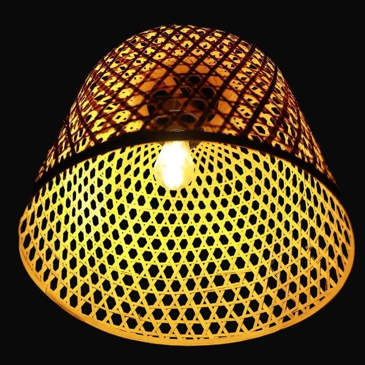 Dome Bamboo Pendant Light Hanging Lights (Pendant Lights) Lamp Shade-image-38