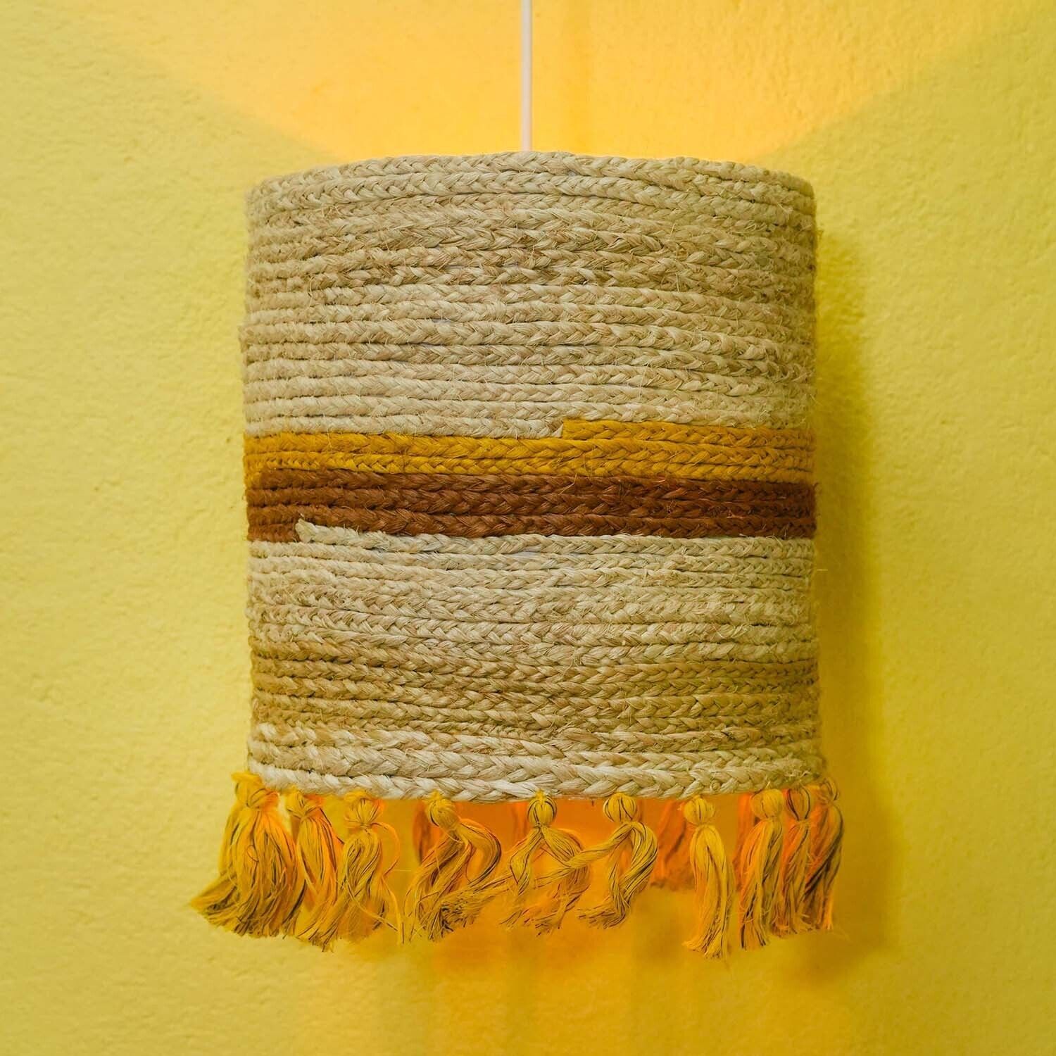Banana Fiber Medium Hanging Lights (Pendant Lights), Wall Lights, Table Lamps Lamp Shade-image-1