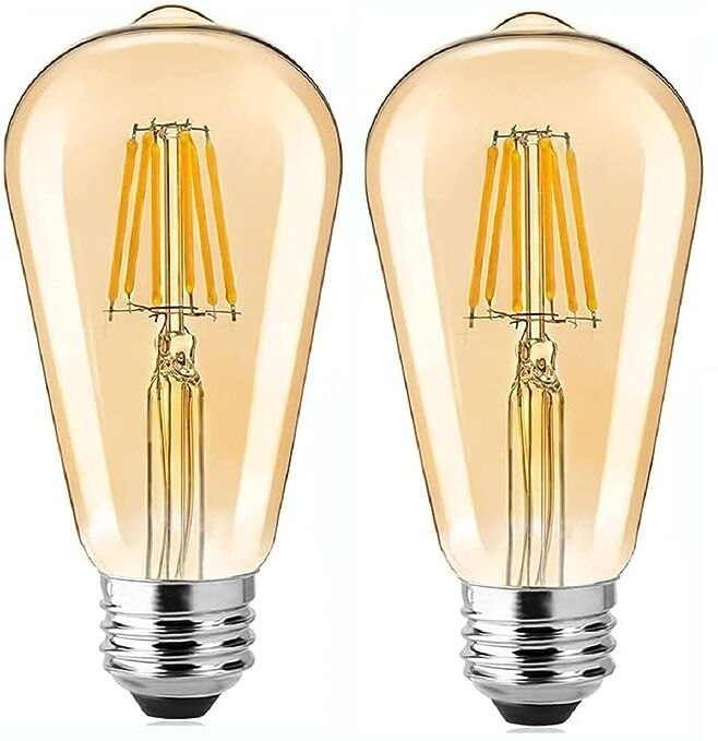 (PACK OF2)4W E27 E26 Base Filament Bulbs | Edison Bulb | Filament Bulb WALL/ Hanging Lights (Pendant Lights) Lamp Shade