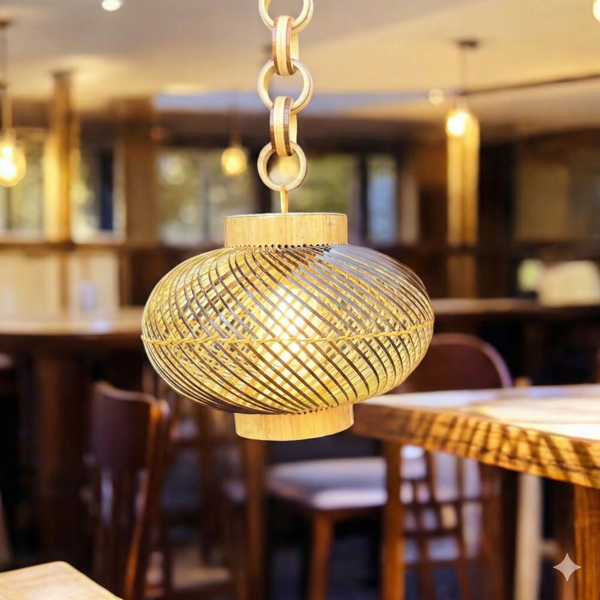 Bamboo Hanging Ceiling Light Lamp Shade For Home & Cafe Decor Ceiling Fan Lights, Ceiling Lights, Hanging Lights (Pendant Lights) Lamp Shade