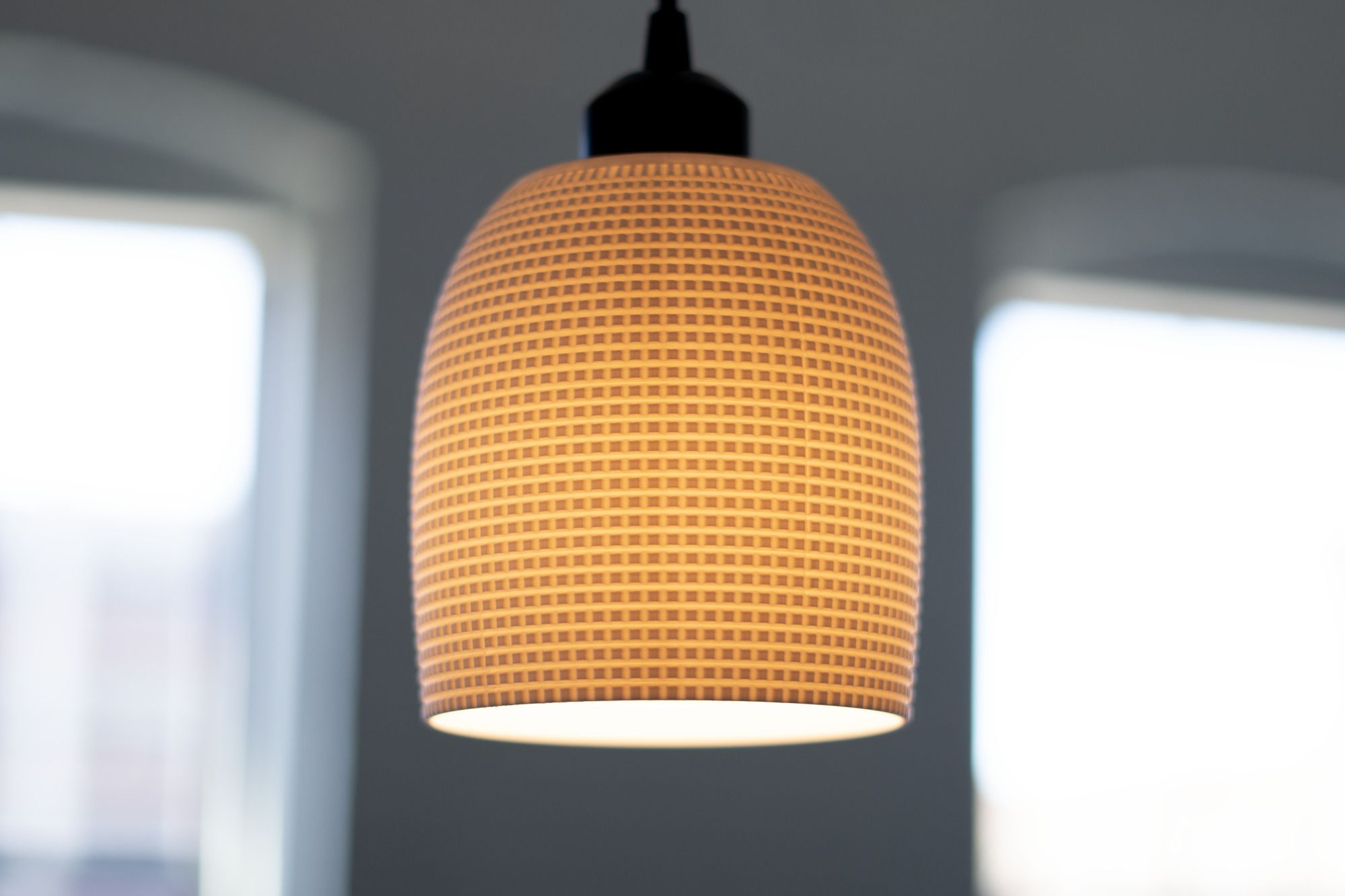 Grid Pendant Light – 3D Printed Geometric Hanging Lamp Hanging Lights (Pendant Lights) Lamp Shade-image-24