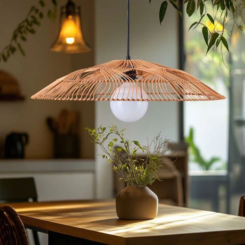 Woven Glow Rattan Cane lamp shade Hanging Lights (Pendant Lights) Lamp Shade-image-10