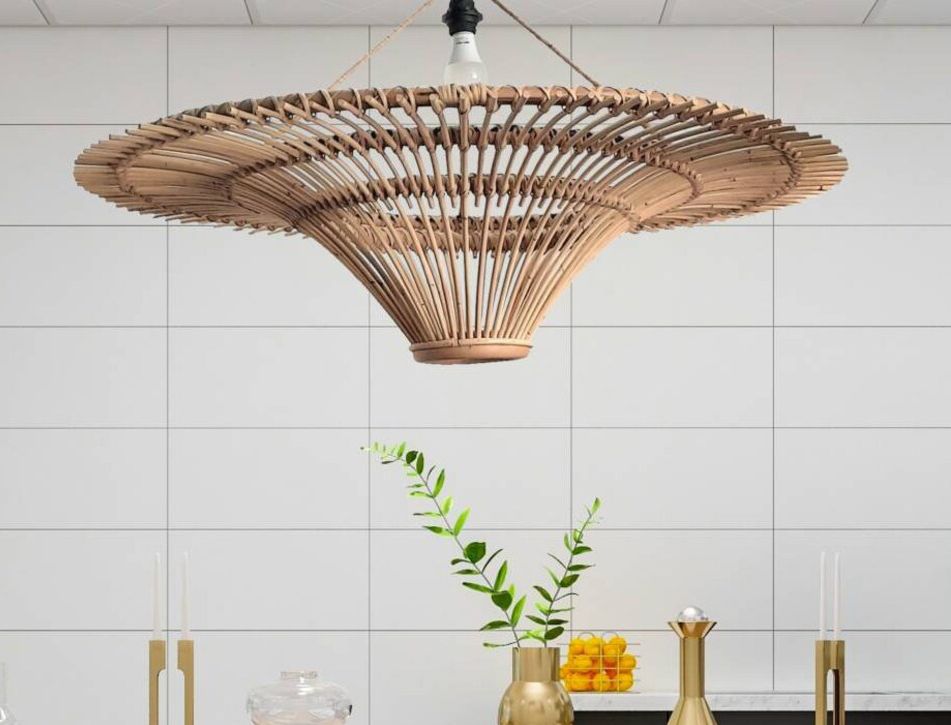 Polot Rattan Chandelier Hanging Lights (Pendant Lights) Lamp Shade-image-14