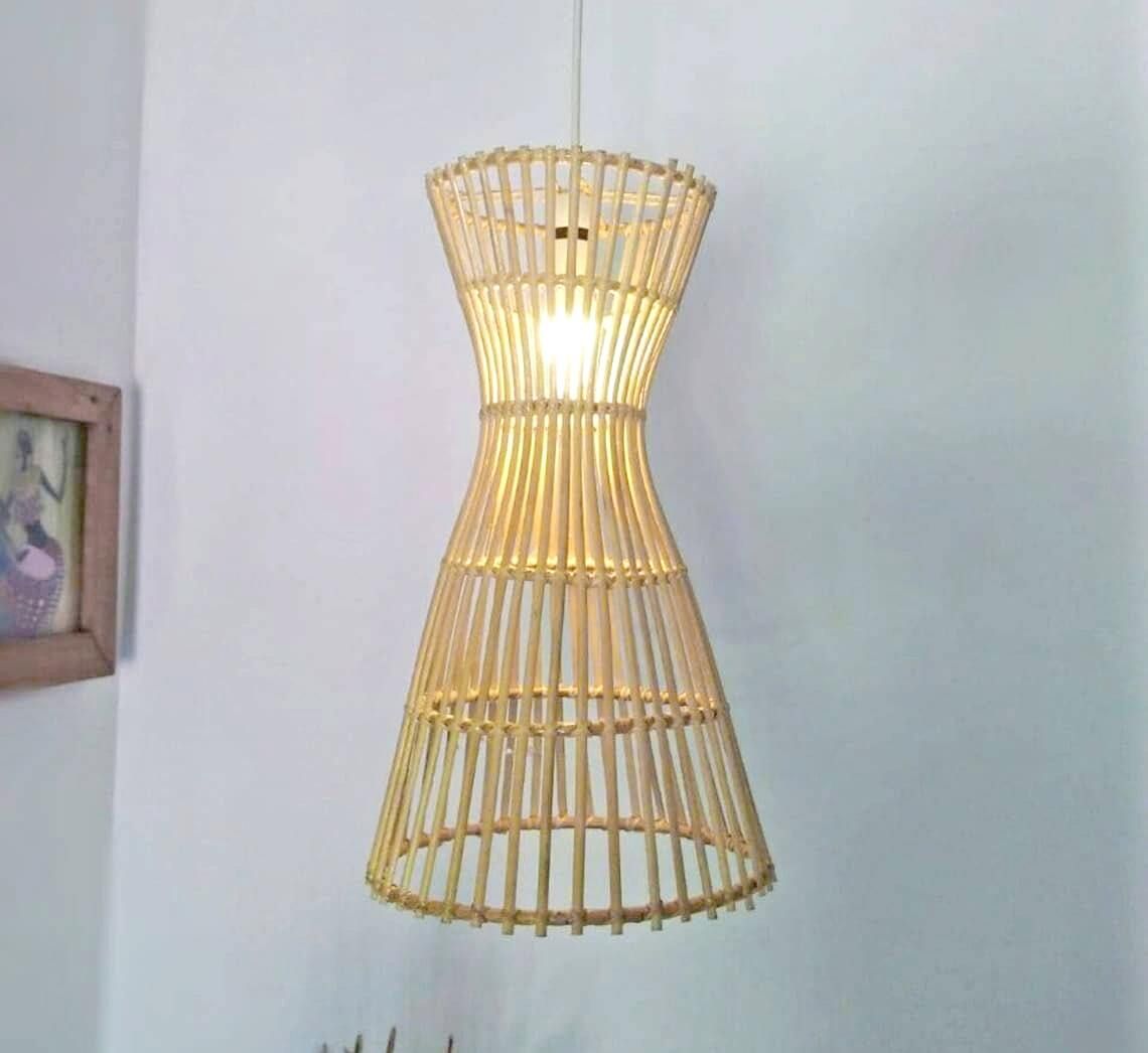 Fletcher rattan lamp shades Hanging Lights (Pendant Lights) Lamp Shade-image-4