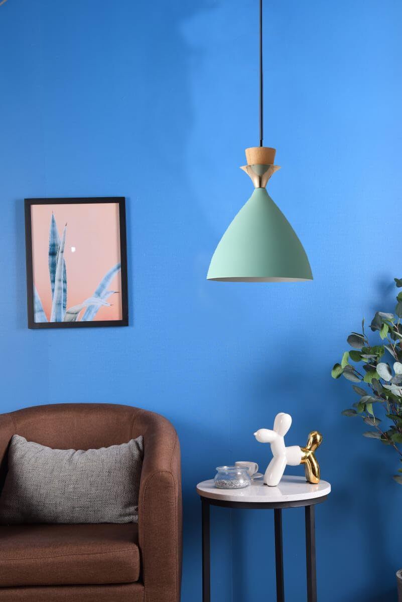 Hanging Bell Shade Light, Aqua Blue, Hanging Lights (Pendant Lights) Lamp Shade-image-36