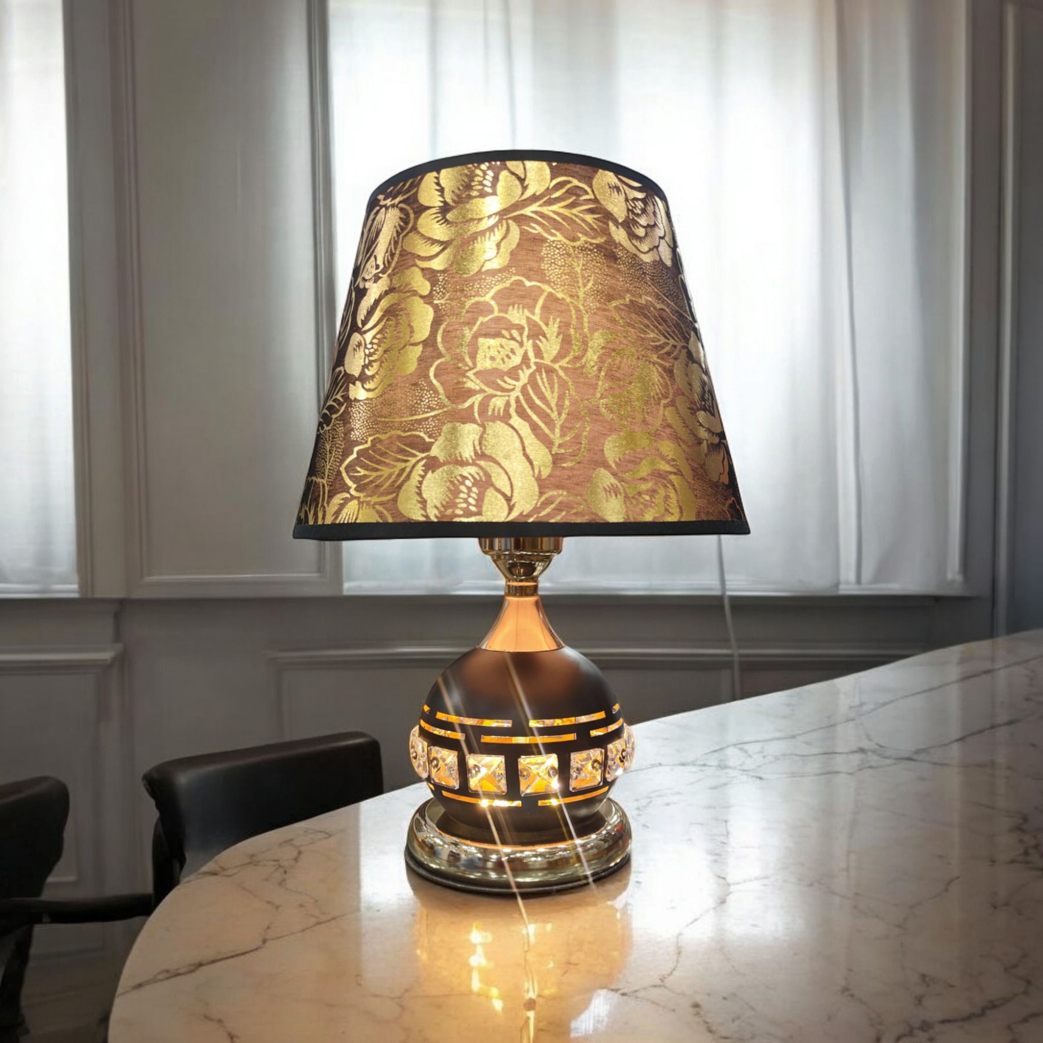 Vintage Style Table Lamp For Diwali, Anniversary, Gift, Home & Office Decor Table Lamps Lamp Shade-image-41
