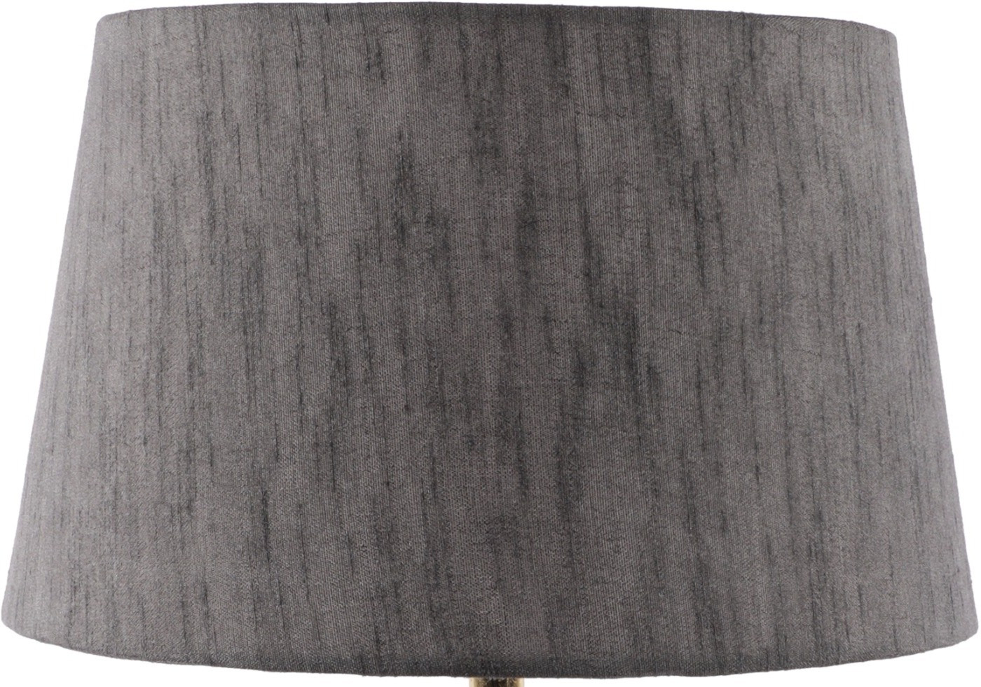 foziq Fancy 10" Grey Fabric Drum Shape Table Lamps Lamp Shade image 1